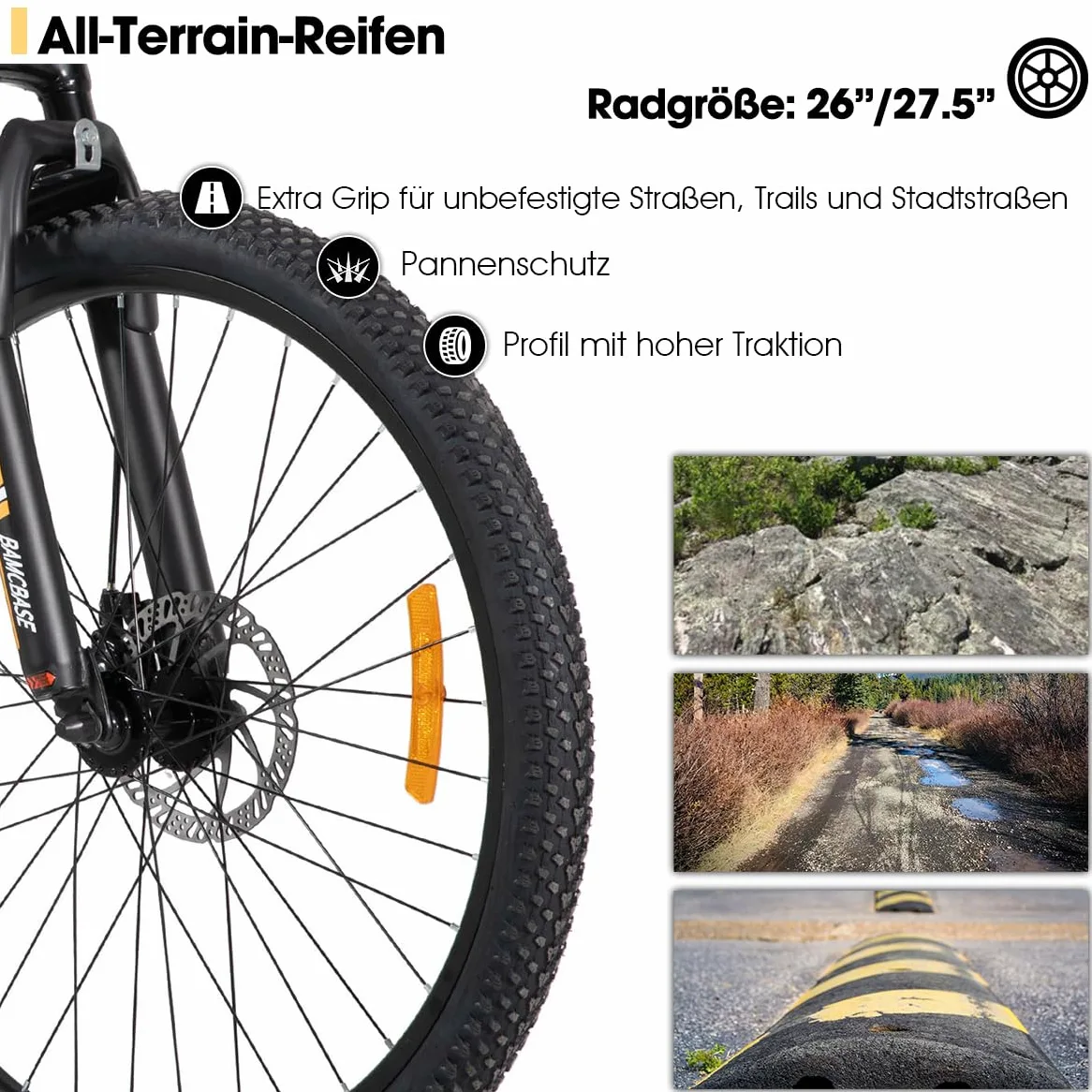 Hiland 26 - Bicicleta de montaña de 27,5 pulgadas, para hombre y mujer, con marco de aluminio, 21 velocidades, con freno de disco, color negro, azul, verde, morado y blanco
