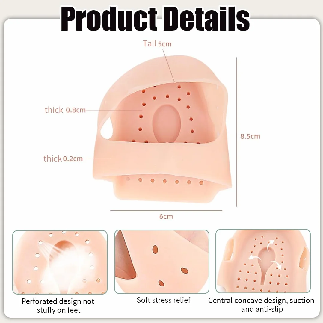 Protector de Talón de Gel para Fascitis Plantar - Copa de Talón, Talla 36-43, Alivia Dolor de Tendón de Aquiles