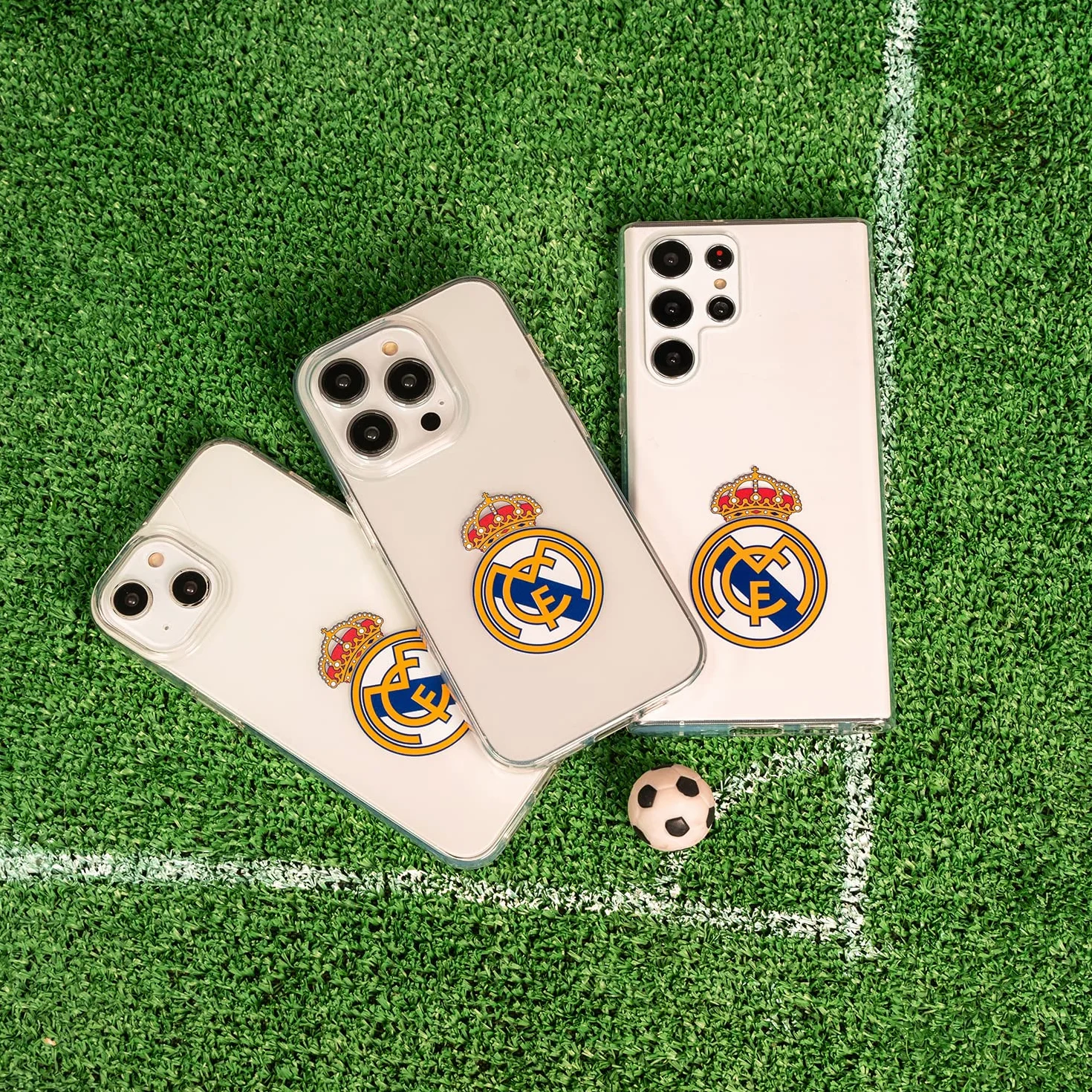 Funda para Xiaomi Redmi 13C - Poco C65 del Real Madrid Escudo Real Madrid tansparente para Proteger tu móvil. Carcasa de Silicona Flexible con Licencia Oficial Real Madrid