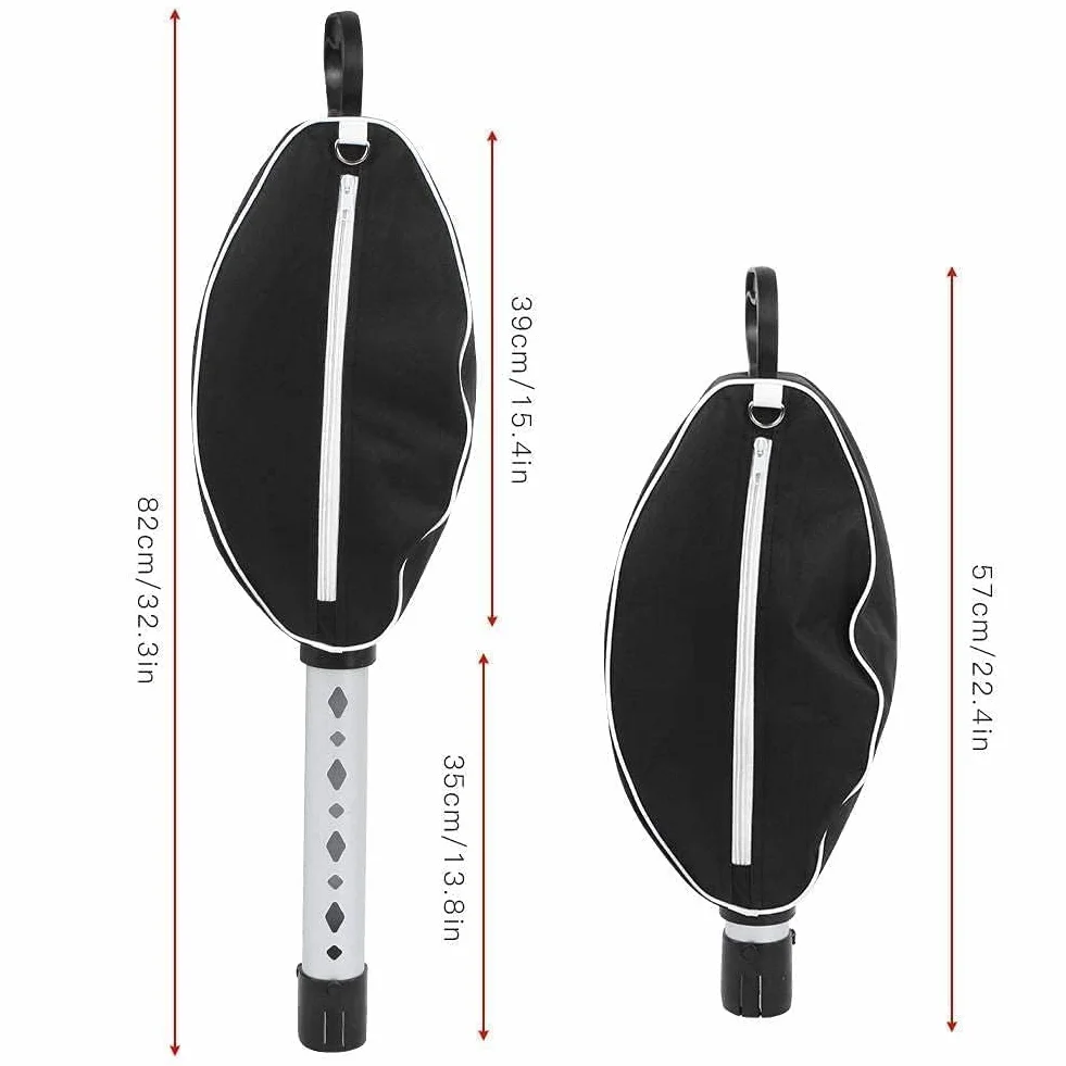 Tubo de Aluminio Telescópico Recoge Bolas de Golf 80 Bolas Soporte Colector