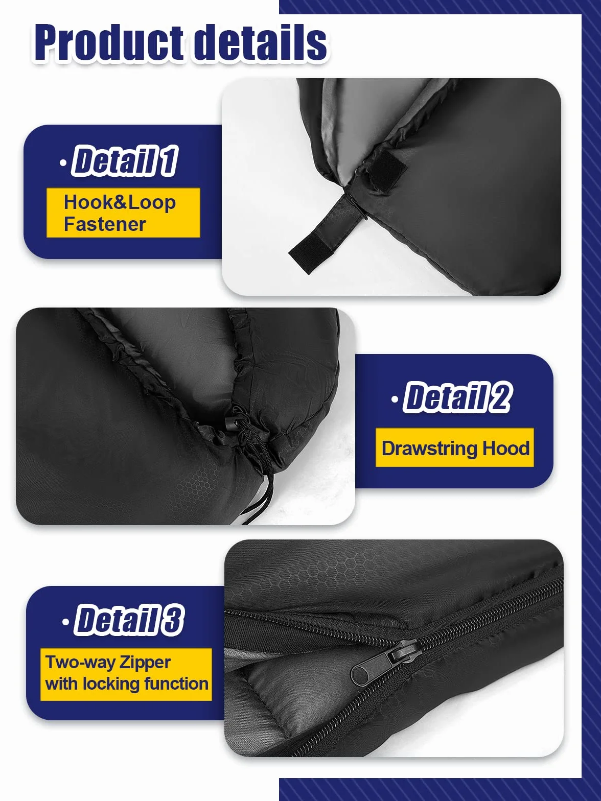Forceatt Saco de Dormir para Adultos (210x80CM) -7~20°C Saco de Dormir Compacto 4 Estaciones, Saco de Dormir Invierno a Prueba de Agua y Desgarros,Lgrande para Camping y Senderismo.