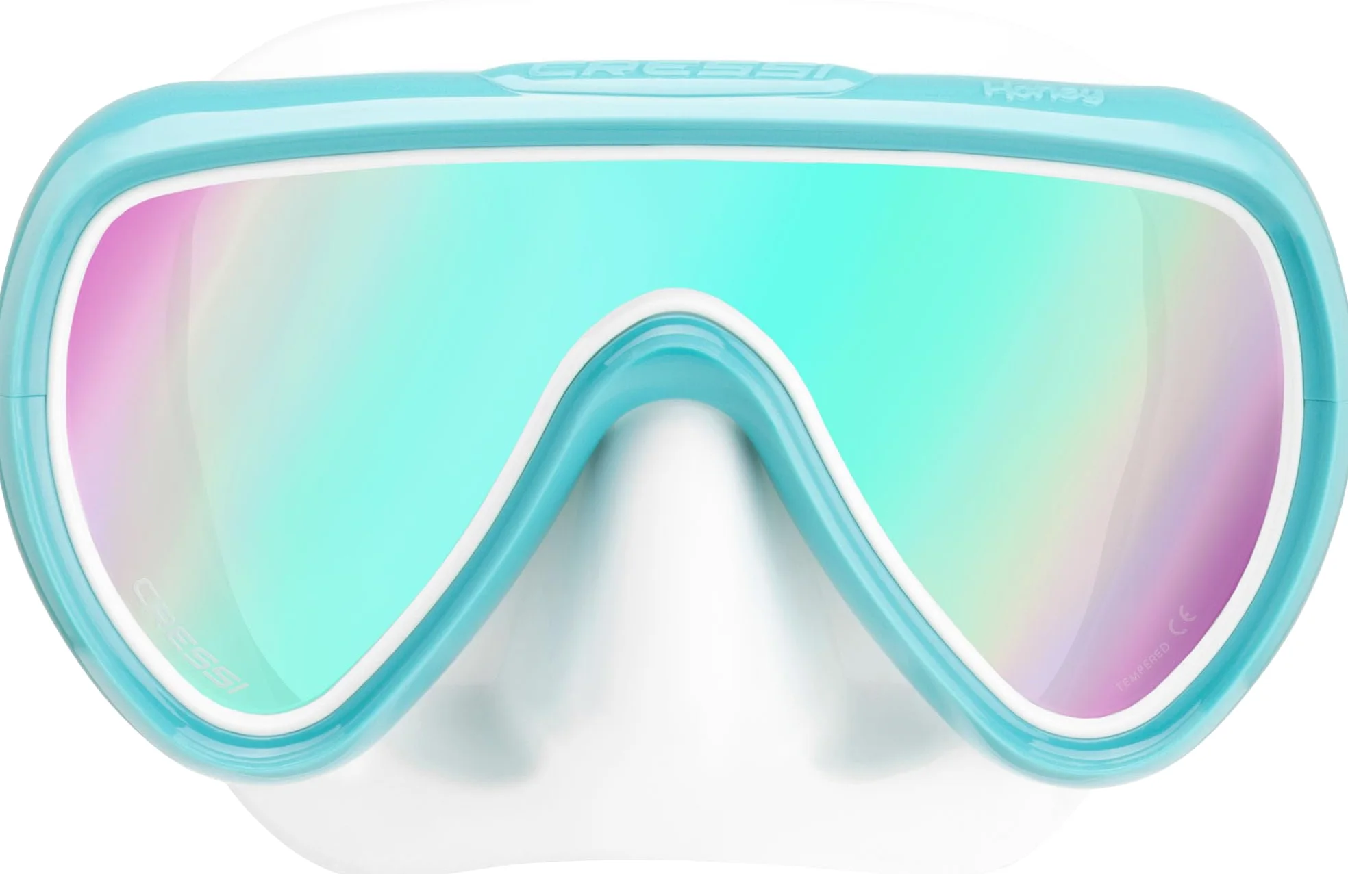 CRESSI Honey - Máscara Compacta Específica para Mujeres, Facial Silicona Suave, Lentes Brillante para Visibilidad Amplia Unisex Adulto