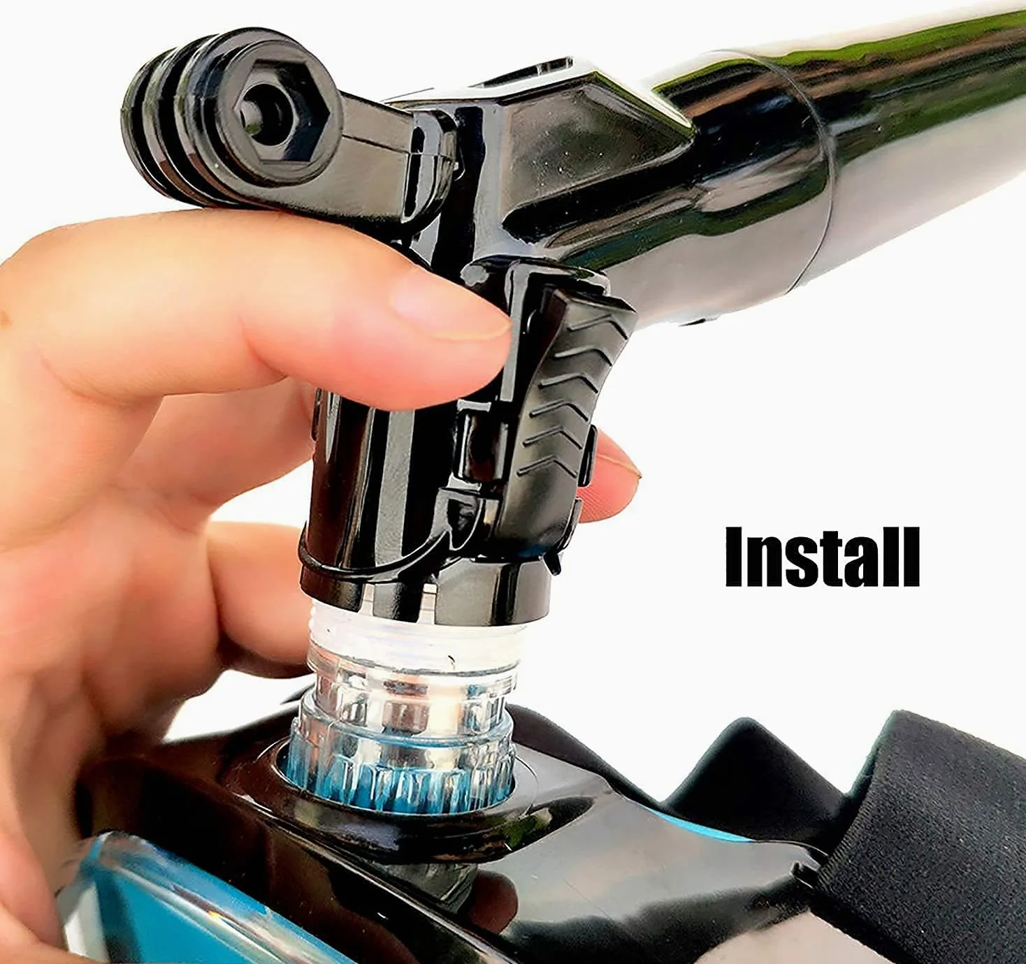 Máscara de Buceo Máscaras de Snorkel Máscaras de Buceo Subacuáticas Rotación de 360 Grados Vista de 180 Antivaho Antifugas Equipo de Snorkel Profesional de Cara Completa para Adultos (Azul 2 L)