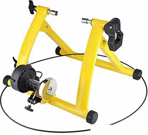 Rodillo magnético para bicicleta, entrenador de ejercicio de ciclismo de 6 velocidades con resistencia ajustable para entrenamiento en bicicleta de carretera en casa