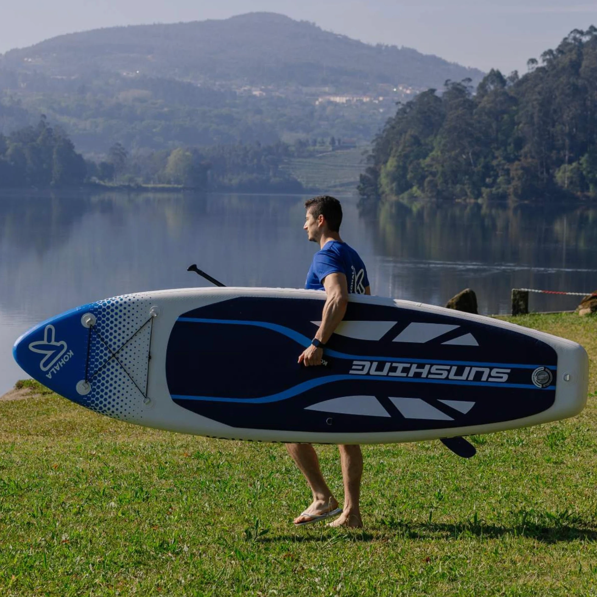 KOHALA Tabla Paddle Surf Hinchable Sunshine 10’ (305 x 81 x 12) cm | Pack Pro Completo con Remo, Bomba, Mochila, Leash y Aletas | Paddle Surf Fusion Ligera y Resistente