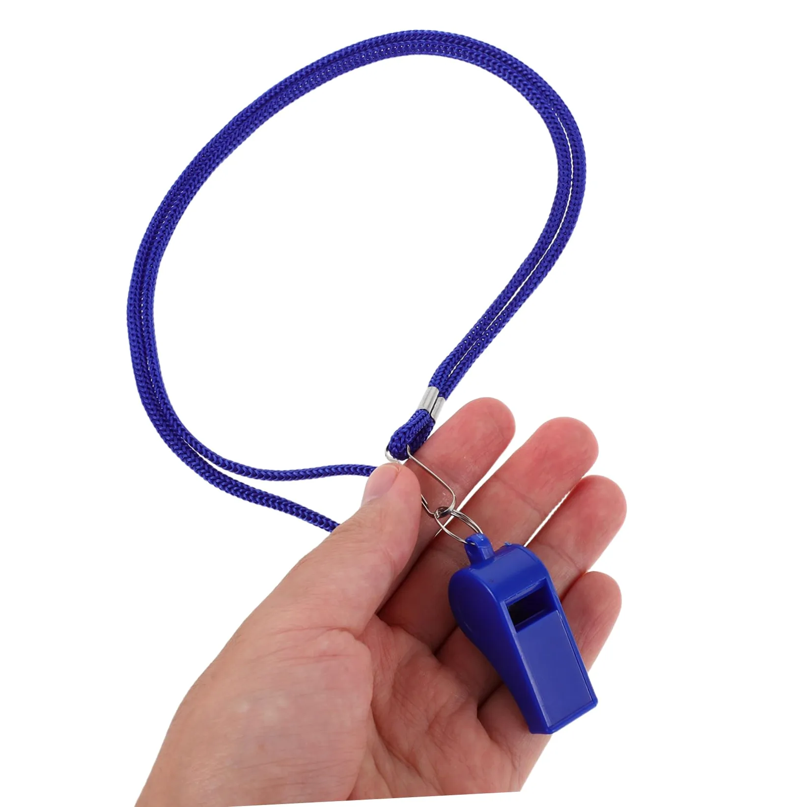 Alipis 36 Piezas Silbatos de Emergencia con Cordón Azul Sonido Fuerte y Nítido Silbato para Actividades al Aire para Senderismo Camping Fútbol y Baloncesto