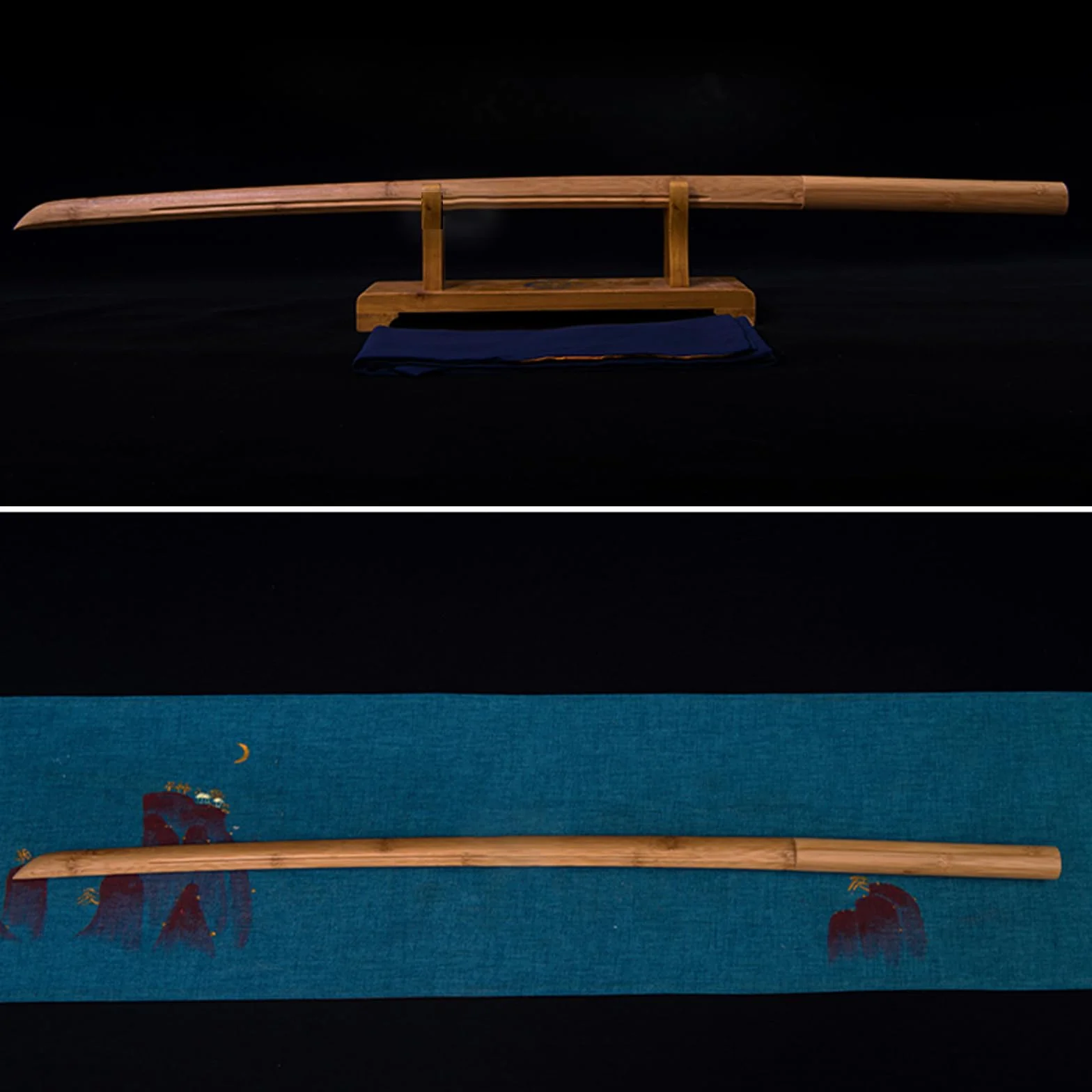 Katana de bambú Natural Bokken de práctica Kendo 103cm Espadas samuráis de Madera Hechas a Mano