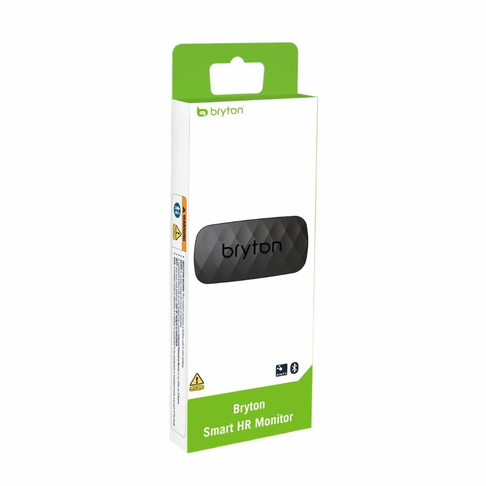 Bryton Banda de Pecho con Monitor de frecuencia cardíaca Inteligente, Compatible con la aplicación de teléfono Inteligente y la computadora de Bicicleta/Ciclismo a través de Bluetooth y Ant+