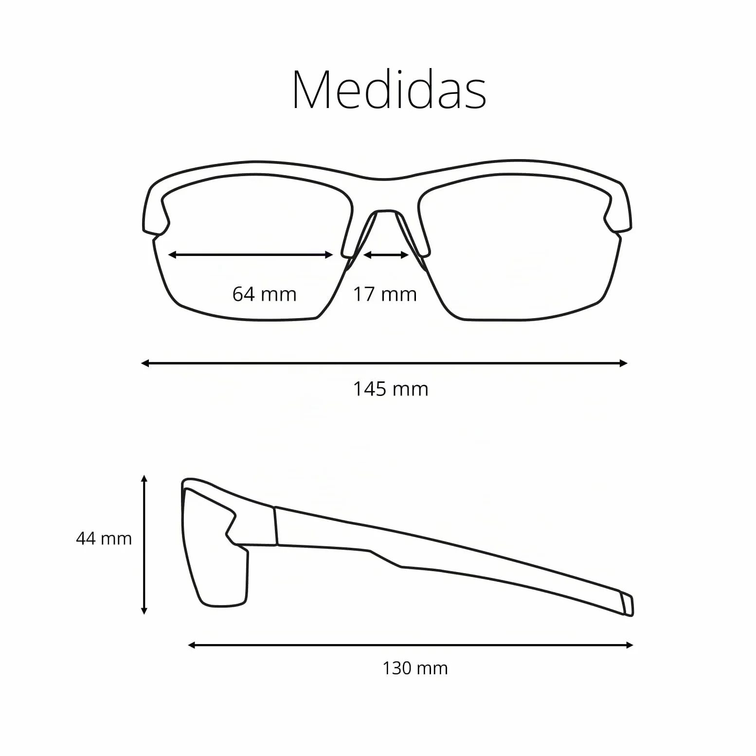 NAKED Optics Gafas Running Mujer RUSH – Gafas Running Hombre ligeras con almohadillas antideslizantes – Gafas Sol Deportivas con protección UV400 para ciclismo, running & MTB