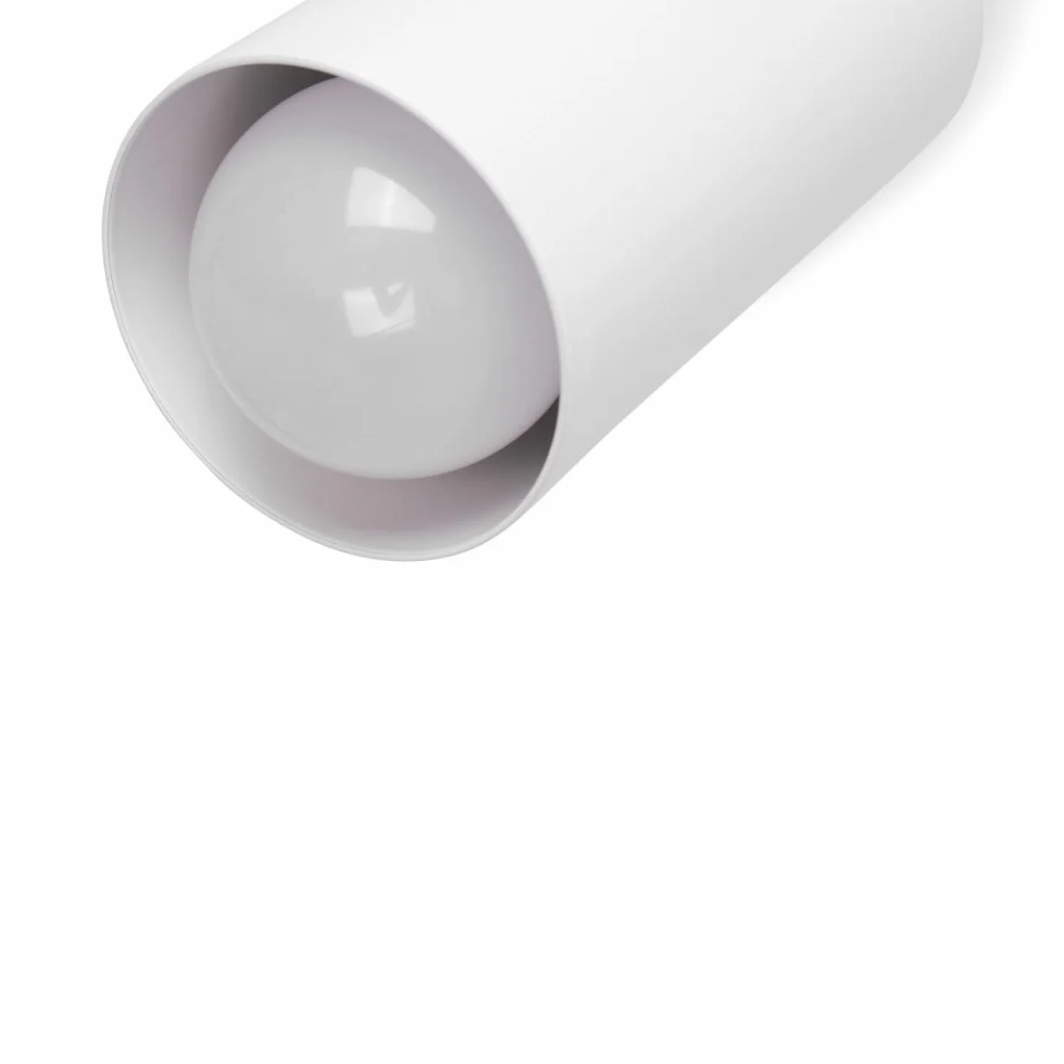 Alpinaluz Foco Aplique de Pared o Techo Orientable Blanco Casquillo E27 Diseño Moderno Cilíndrico Acero Iluminación Interior