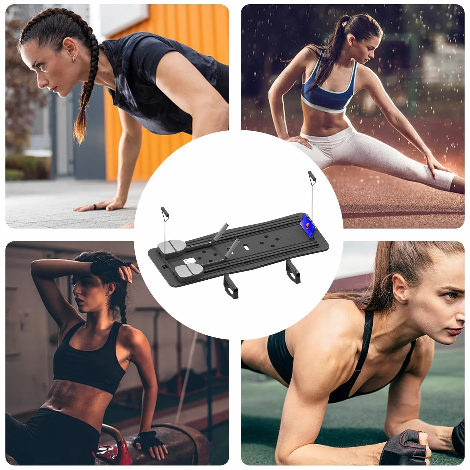 Tabla de ejercicios: equipo de entrenamiento, tabla de ejercicio de pecho y abdominal, rodillo abdominal de alta resistencia, equipo de pilates, equipo de entrenamiento que ahorra espacio para mujeres