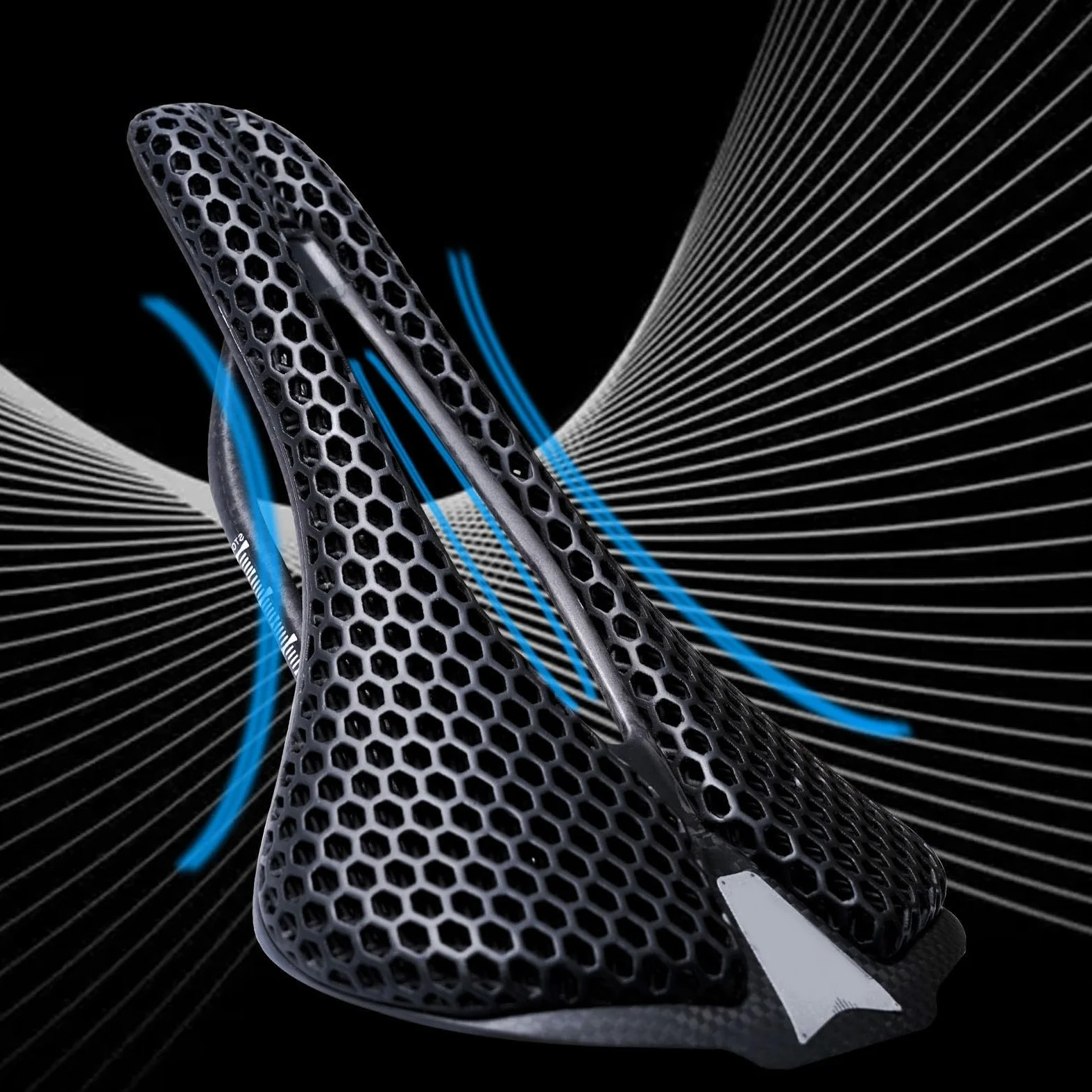 rockible Sillín de Bicicleta Impreso en 3D, Fibra de Carbono, Resistente, fácil instalación, Asiento de Bicicleta Multiusos para Bicicleta de montaña, Hombres