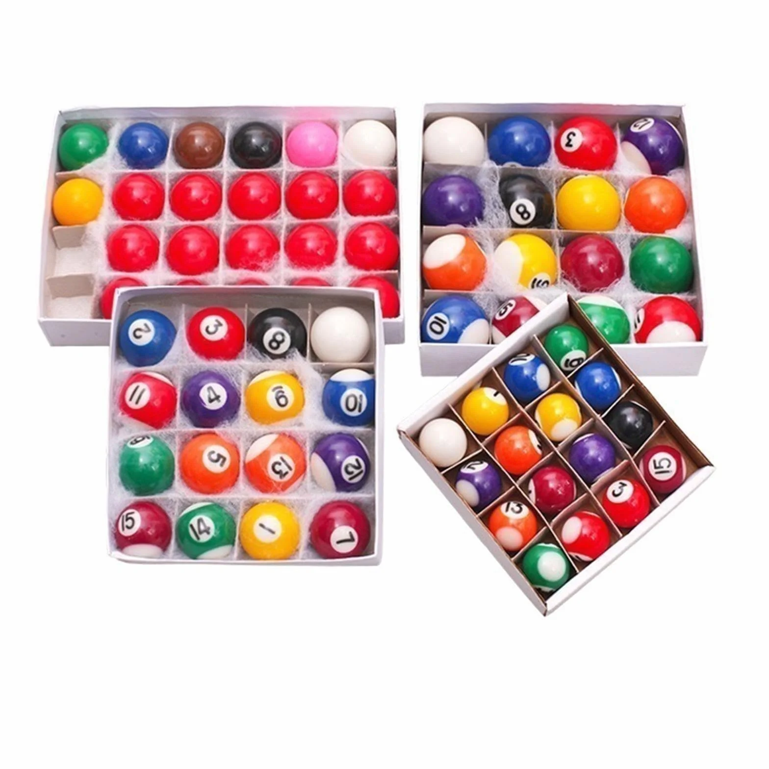 Juego de Billar 16 Bolas Pequeñas para Mesa Infantil Regalo Interior Completo