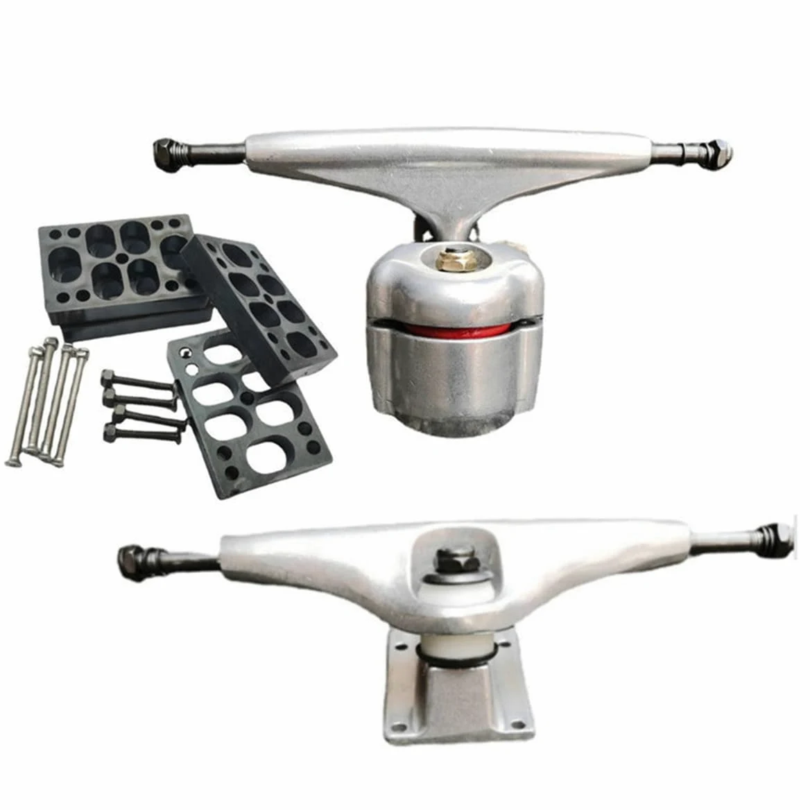 Camiones de surf para S6 Red Spring Bridge Surfskate, de juntas plateadas