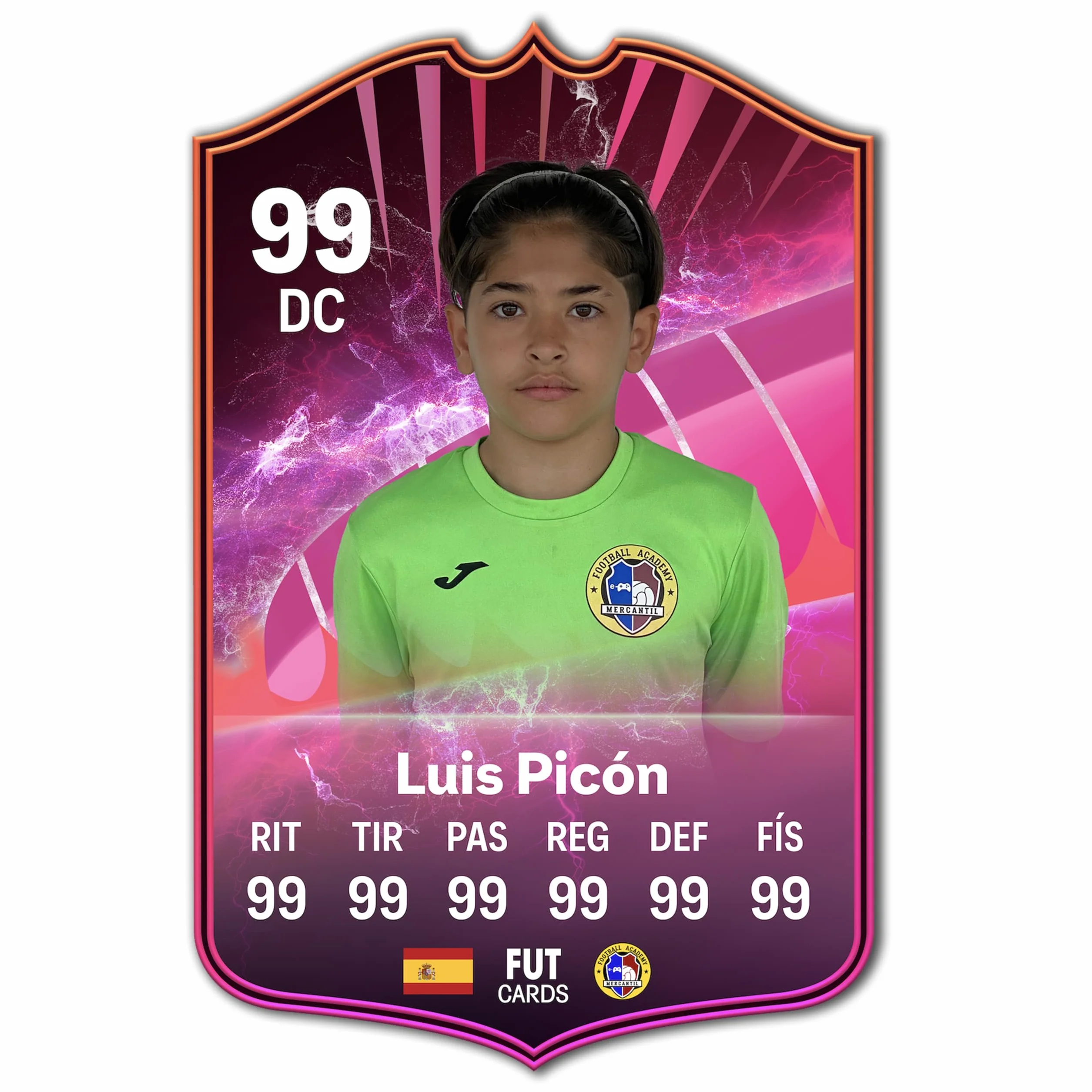 Carta de Fútbol Personalizada - FC25 Heroes - 5mm de Grosor en PVC con Impresión en Vinilo Perfecta para Regalos, Decoración y Fans del Fútbol - Regalos Originales - Amigo Invisible