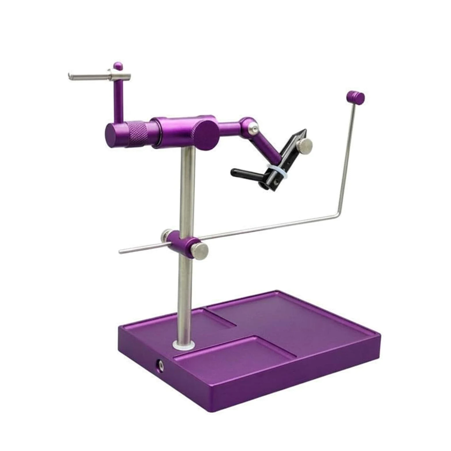 Qianly Pinza de Anzuelo de Pesca Mesa para Sujeción de Ganchos 360 Grados Aleación de Aluminio con Diseño Ajustable para Pesca Recreativa Manualidades Montaje de Moscas y Taller