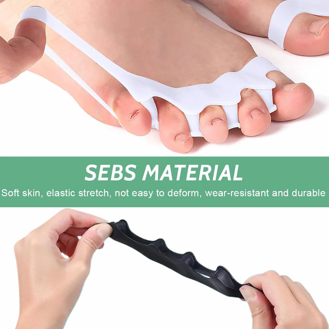 Separadores de Dedos de Los Pies 3 Pares, Separador Dedos Pie Silicona, Toe Spacer para Juanete, Ajuste Atletas Hombre Mujer