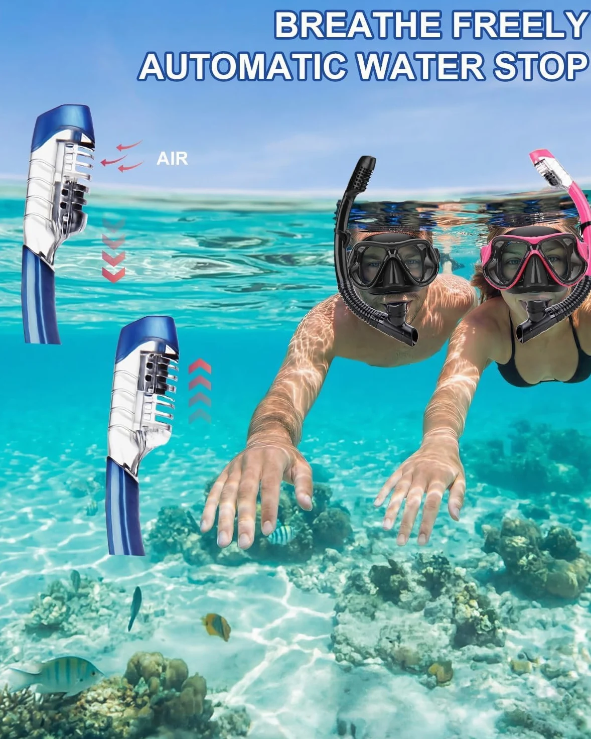 Equipo de Snorkel para Adultos - Máscara de Buceo Seca - Gafas de natación - Máscara de Buceo - Máscara de Buceo - Máscara de Buceo - Máscara de Buceo - Máscara de Buceo