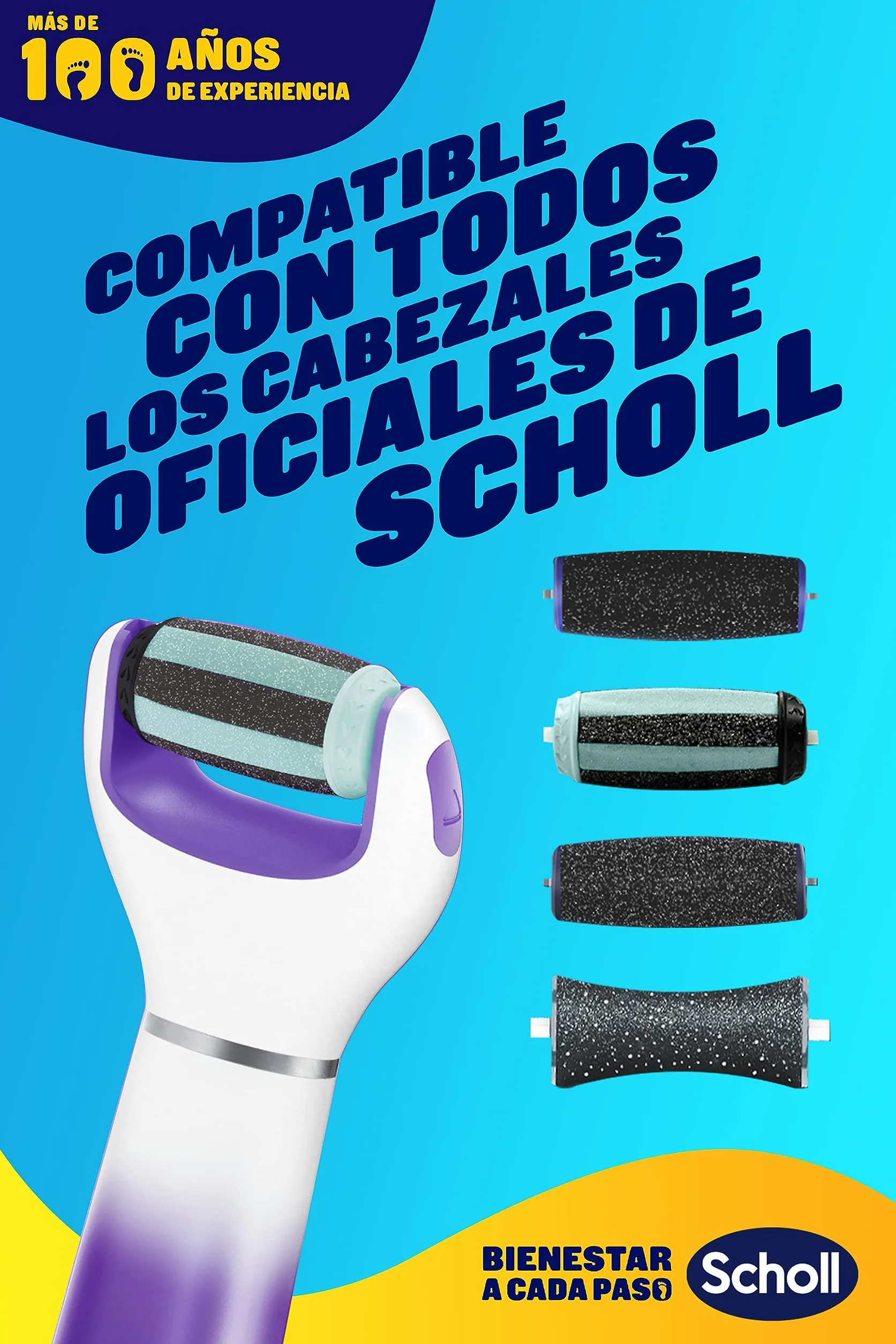 Scholl Expert Care 2 en 1 Lima Eléctrica para Pies - Quita Durezas y Callos, Pedicura Profesional