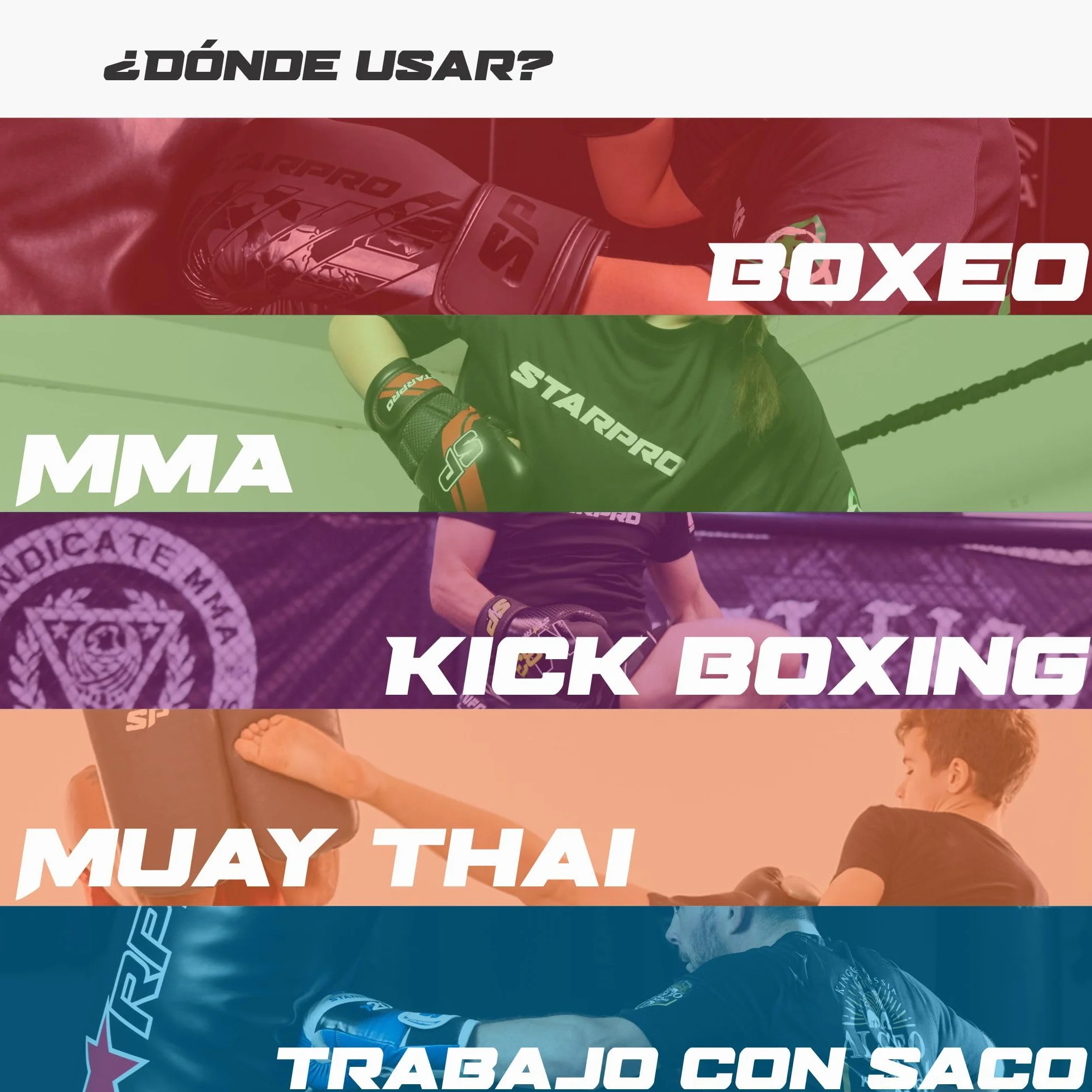 Starpro Obsidian Guantes de Boxeo Negro Mate Cuero Fuax 8oz 10oz 12oz 14oz 16oz