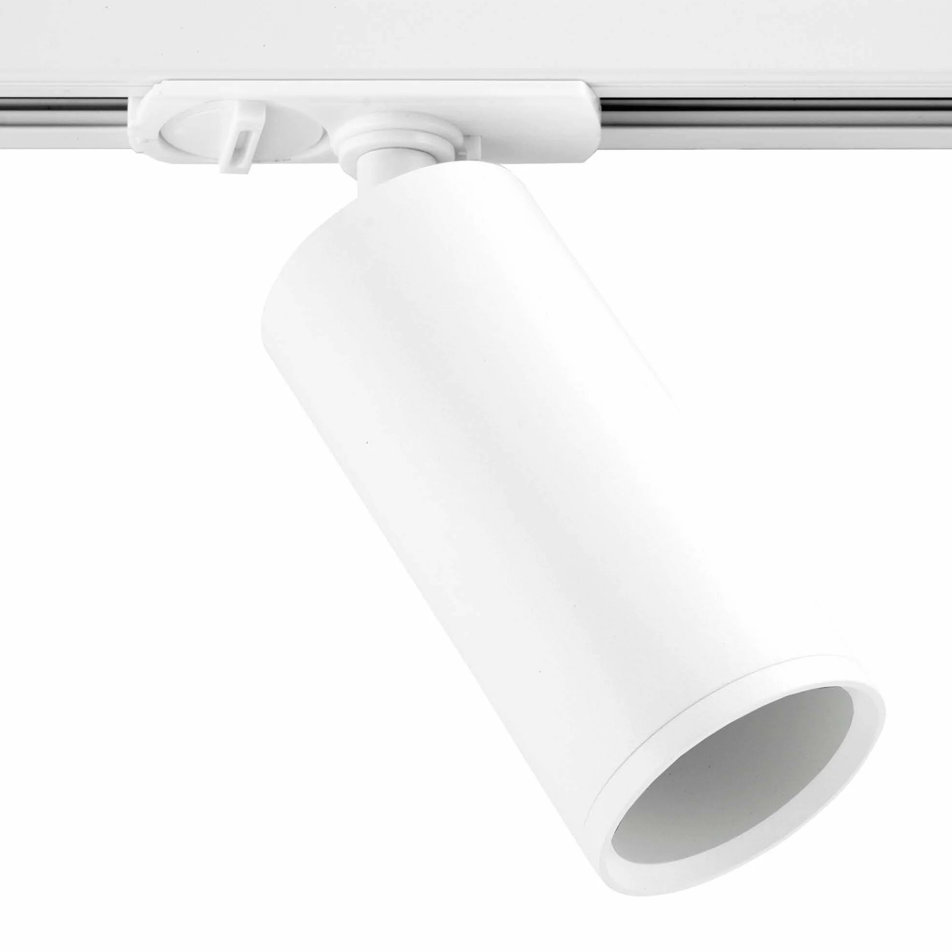 Ledvion Sistema de rieles iluminacion 2m Carril Monofasico Blanco 4x Foco techo Orientable GU10