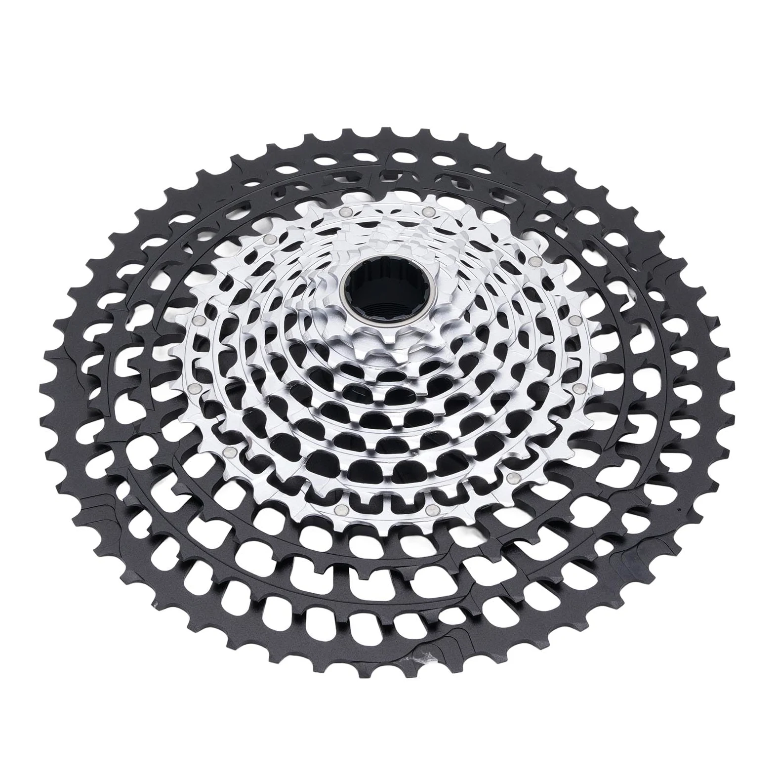 Dilwe Cassette de 12 Velocidades Casseta de Bicicleta de 12 Velocidades Casete de Bicicleta de Montaña de Casete de Aluminio Ultra Ligero Acero para Desplazamiento Liso con Relaciones de Marcha