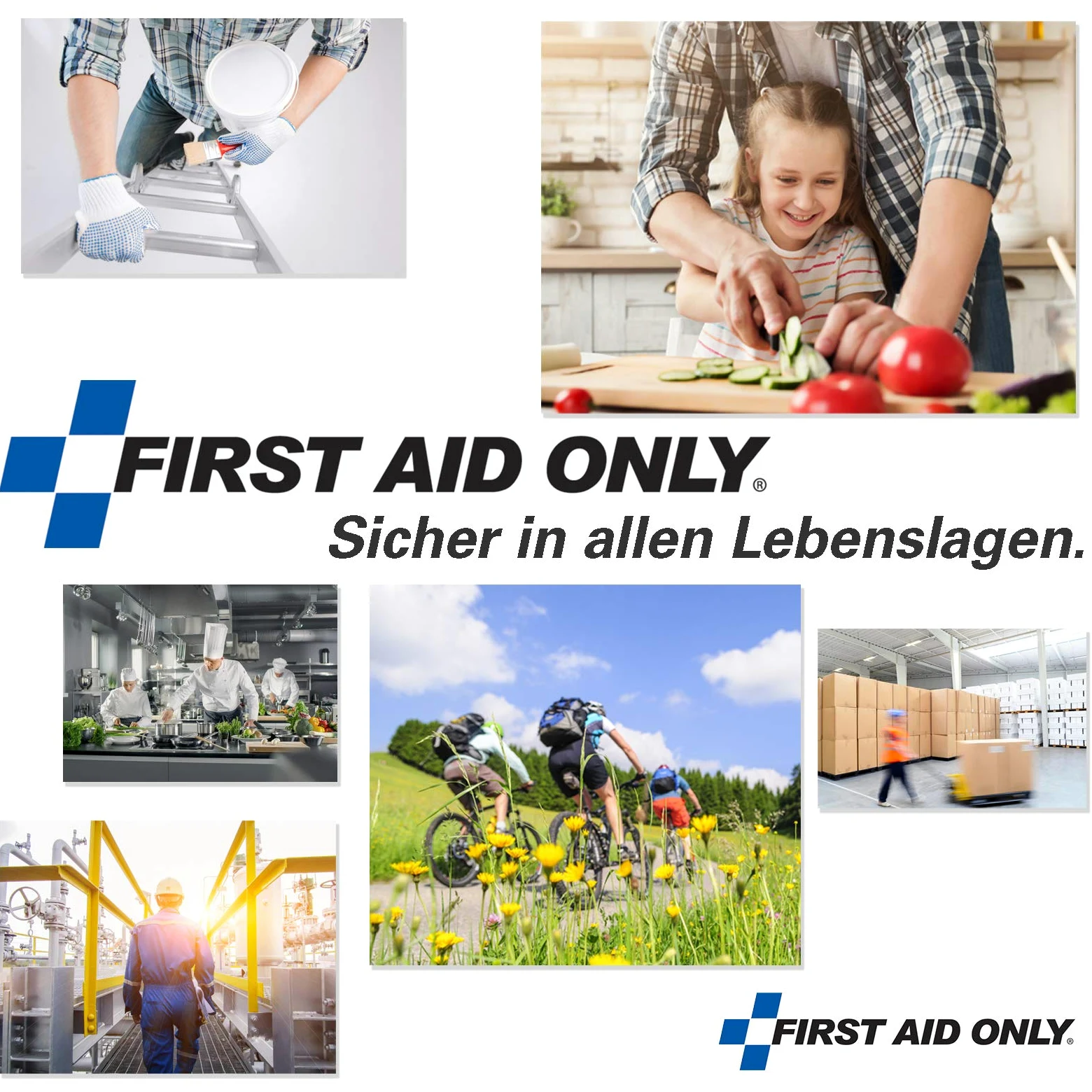 First Aid Only Bolsa de primeros auxilios, 50 piezas, para oficina, viaje, ocio, pequeño, para llevar, azul, P-10036