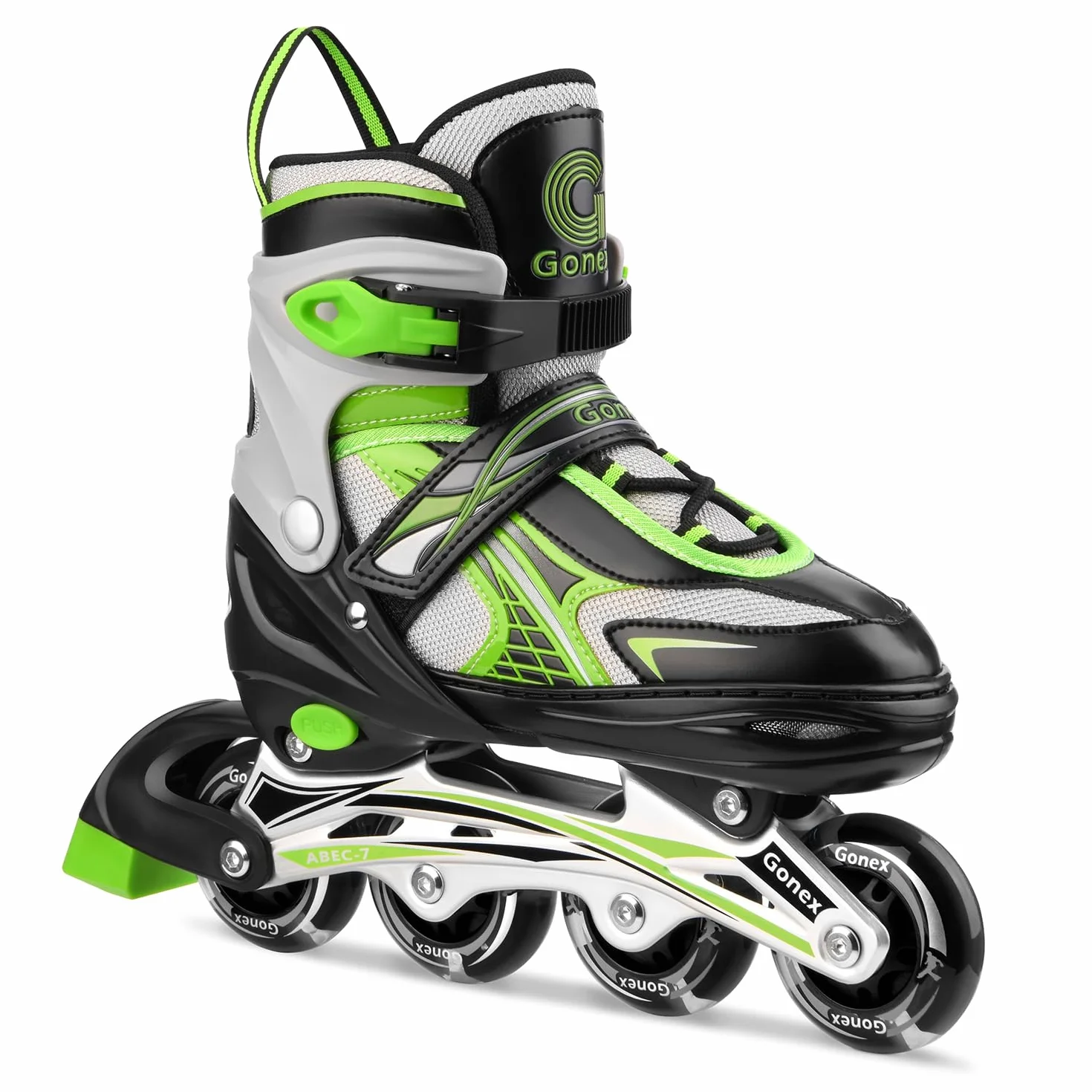 Gonex Patines en Línea Ajustables Niños Niñas Adultos, Patín sobre Ruedas Iluminadas con Luces, EU 31-42