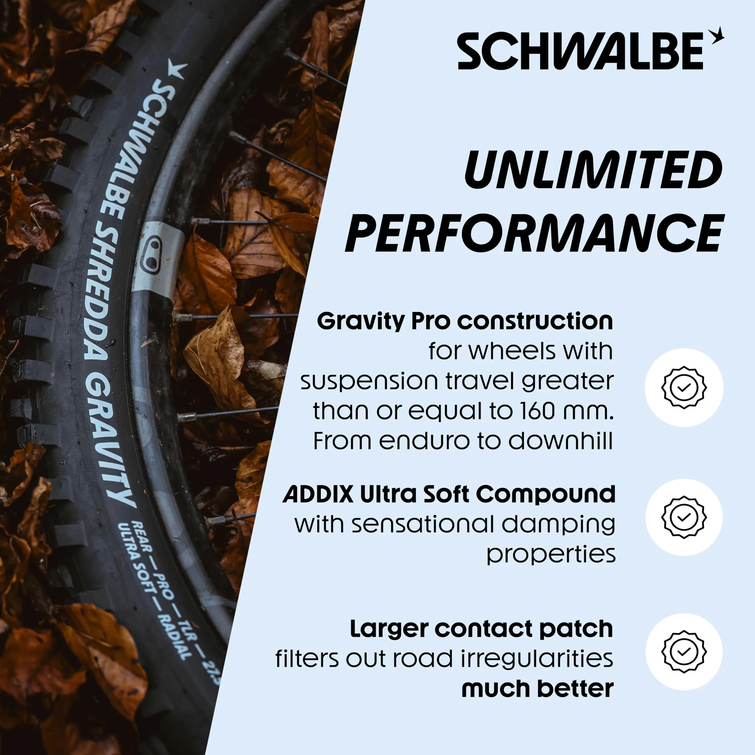 Schwalbe Shredda TLR - Neumático Plegable Trasero