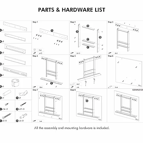 XCSOURCE Soporte de pared para 6 tacos de billar con juego de bolas, madera de bambú