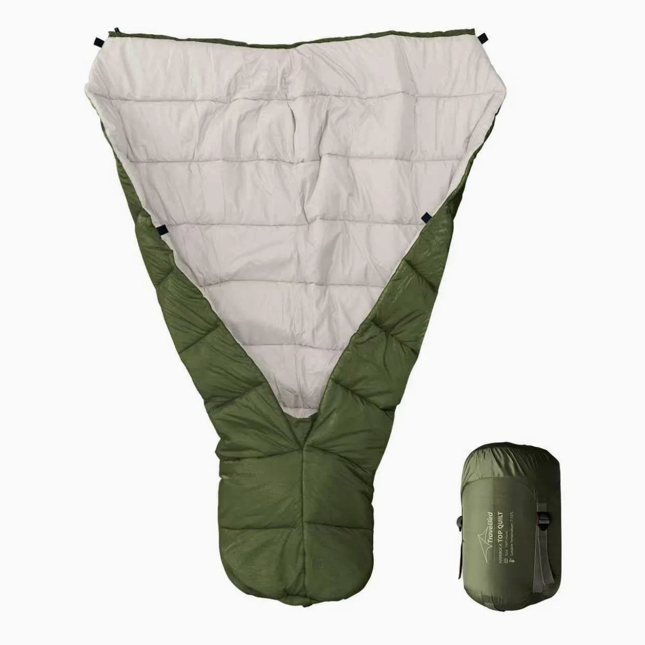 Edredón Superior para Hamacas, Saco de Dormir Ultraligero, con Banda elástica, Edredón Aislante Cálido para Acampar al Aire Libre en Hamacas