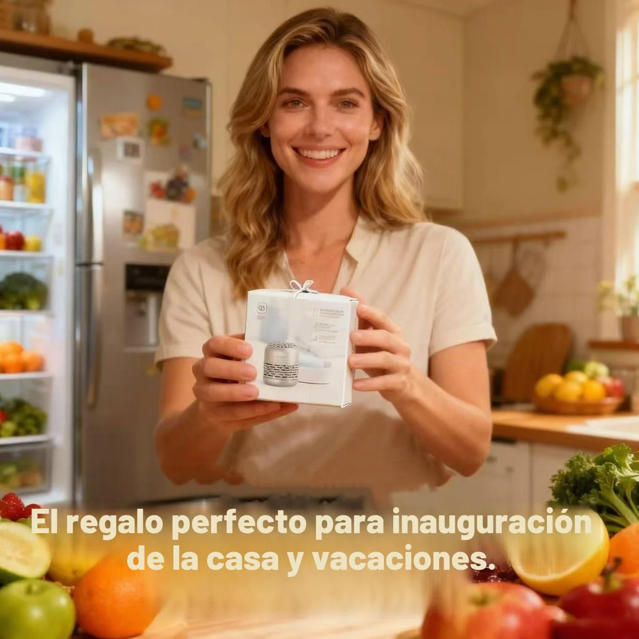HOMIKE Desodorante para refrigerador, eliminador de olores, dura 10 años, acero inoxidable