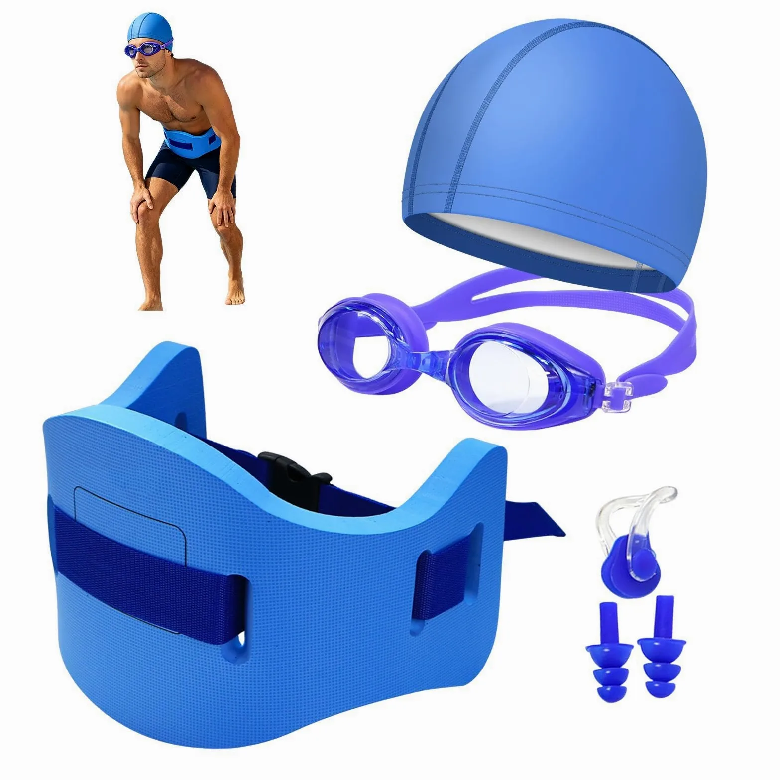 Cinturón de flotación, cinturón de entrenamiento de espuma ajustable - equipo de entrenamiento de natación | piscina, aeróbic acuático, esnórquel, ejercicio, entrenamiento, playa, río, juegos de