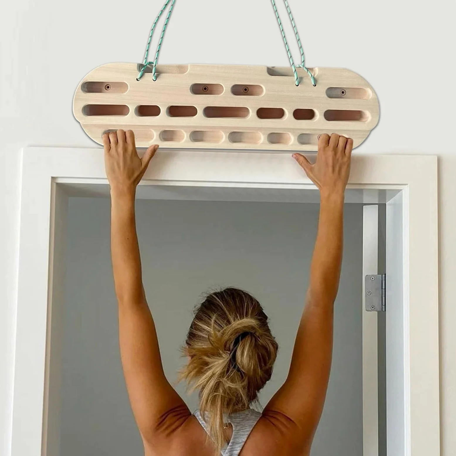 Hangboard Escalada, Tabla Colgante para Escalada, Equipo de fortalecimiento de Manos para Ejercicios en Interiores, dominadas, Entrenamiento de Brazos