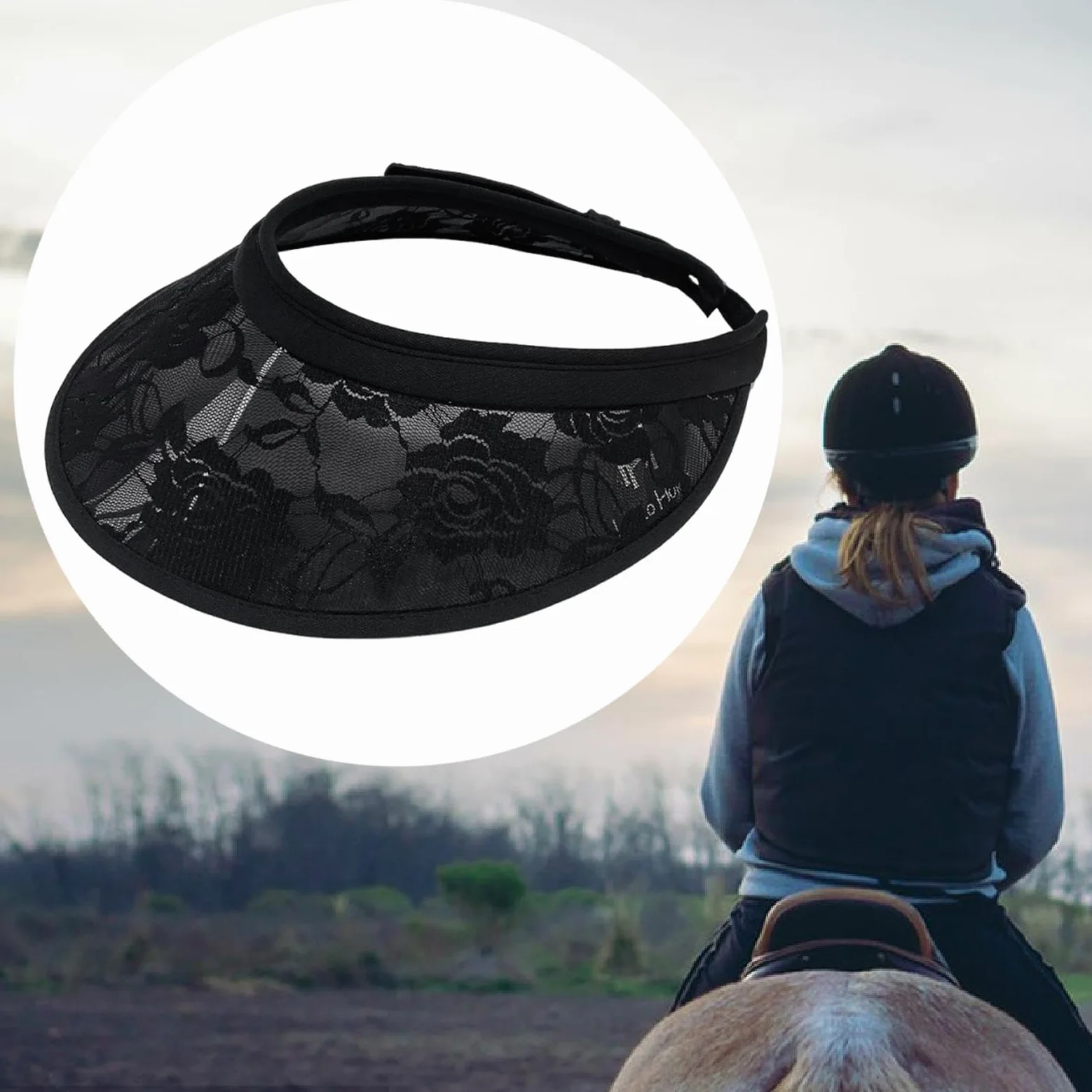 Visera Solar Ajustable Multifunción para Casco de Equitación, Ideal para Montar O para Trabajos Al Aire Libre.