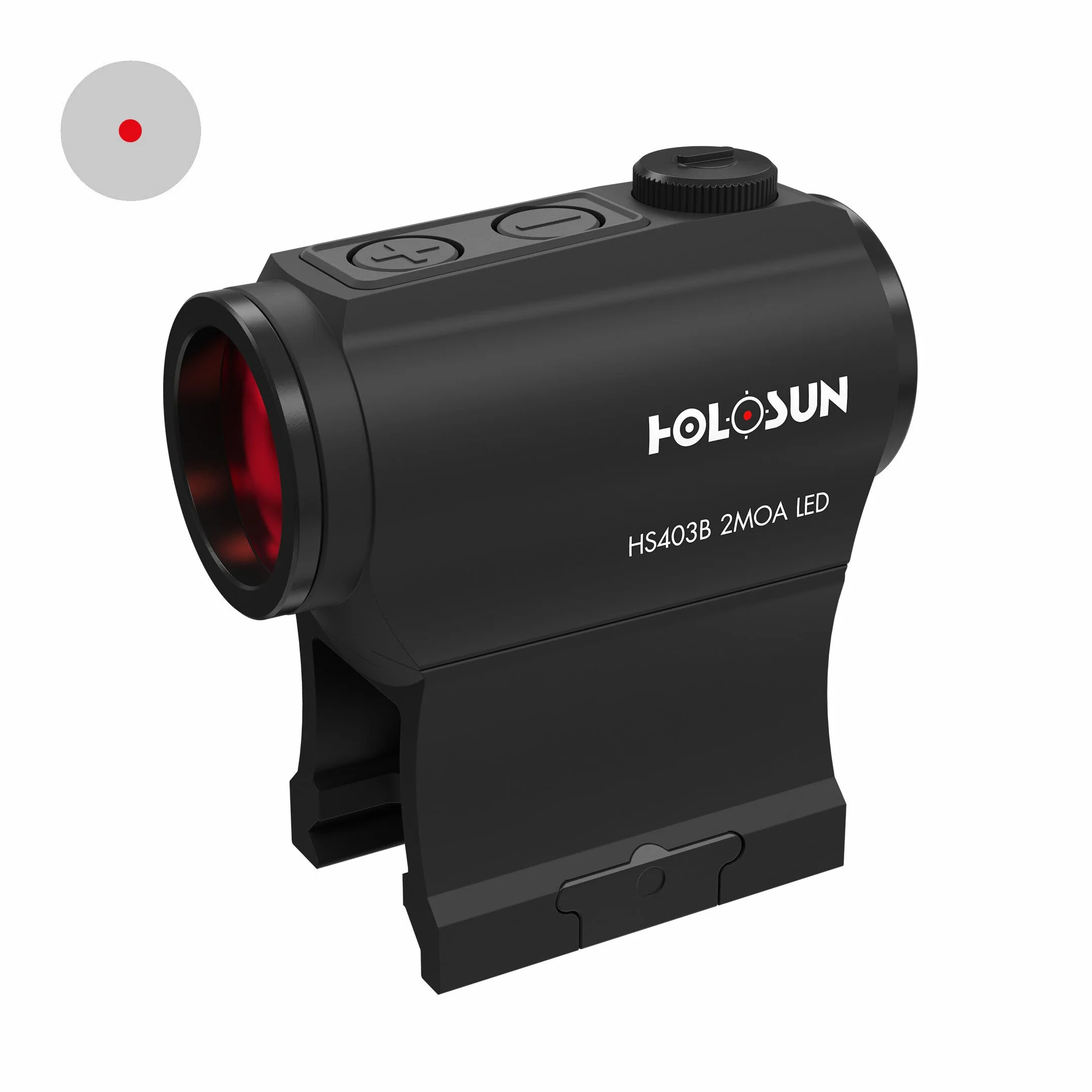 Holosun HS403B Microdot Red Dot Sight with 2MOA Dot Reticle, Black, Picatinny Rail, Red Dot Sight