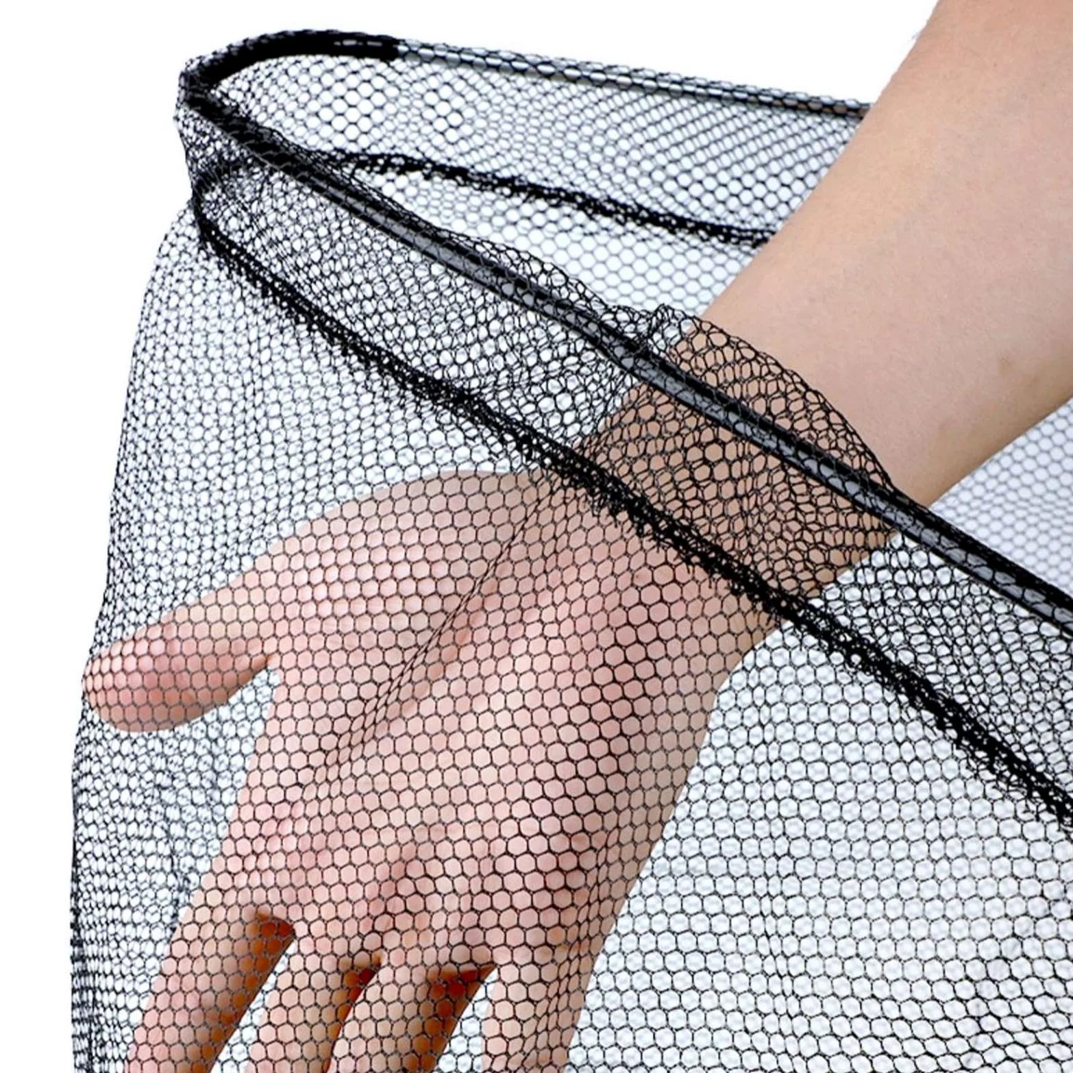 Red de Pesca con Mango Telescópico, Red de Malla Plegable de Acero Inoxidable, Accesorio de Pesca Portátil, Mango Ergonómico, Adecuado para