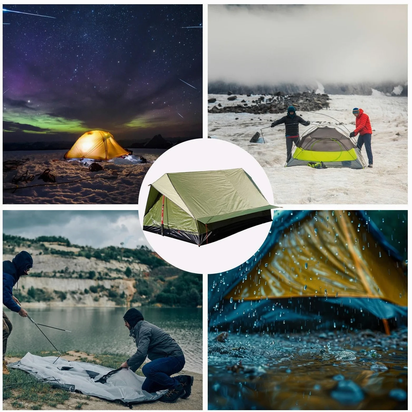 Funda para mochileros, funda para 2 personas con tela resistente al agua, de nailon transpirable, con diseño compacto, engranaje de viaje para senderismo C