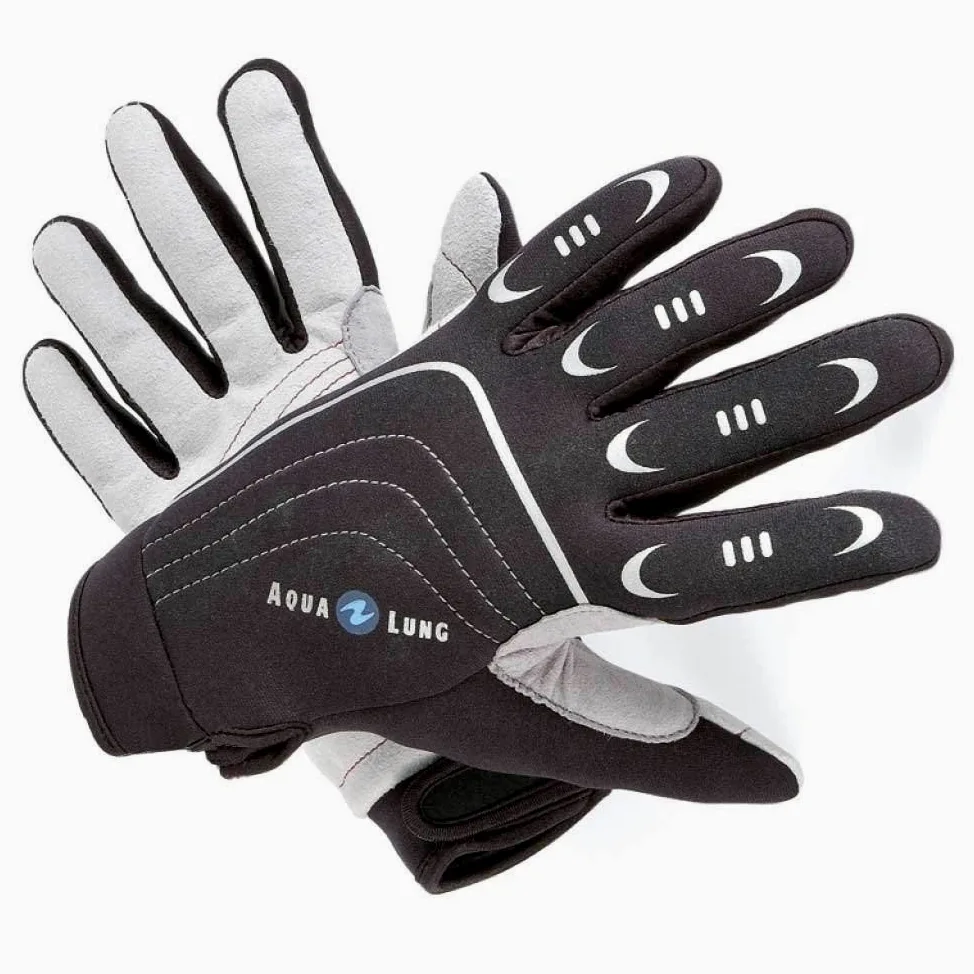 Aqua Lung Admiral II - Guantes de Buceo (2 mm), Color Negro y Blanco