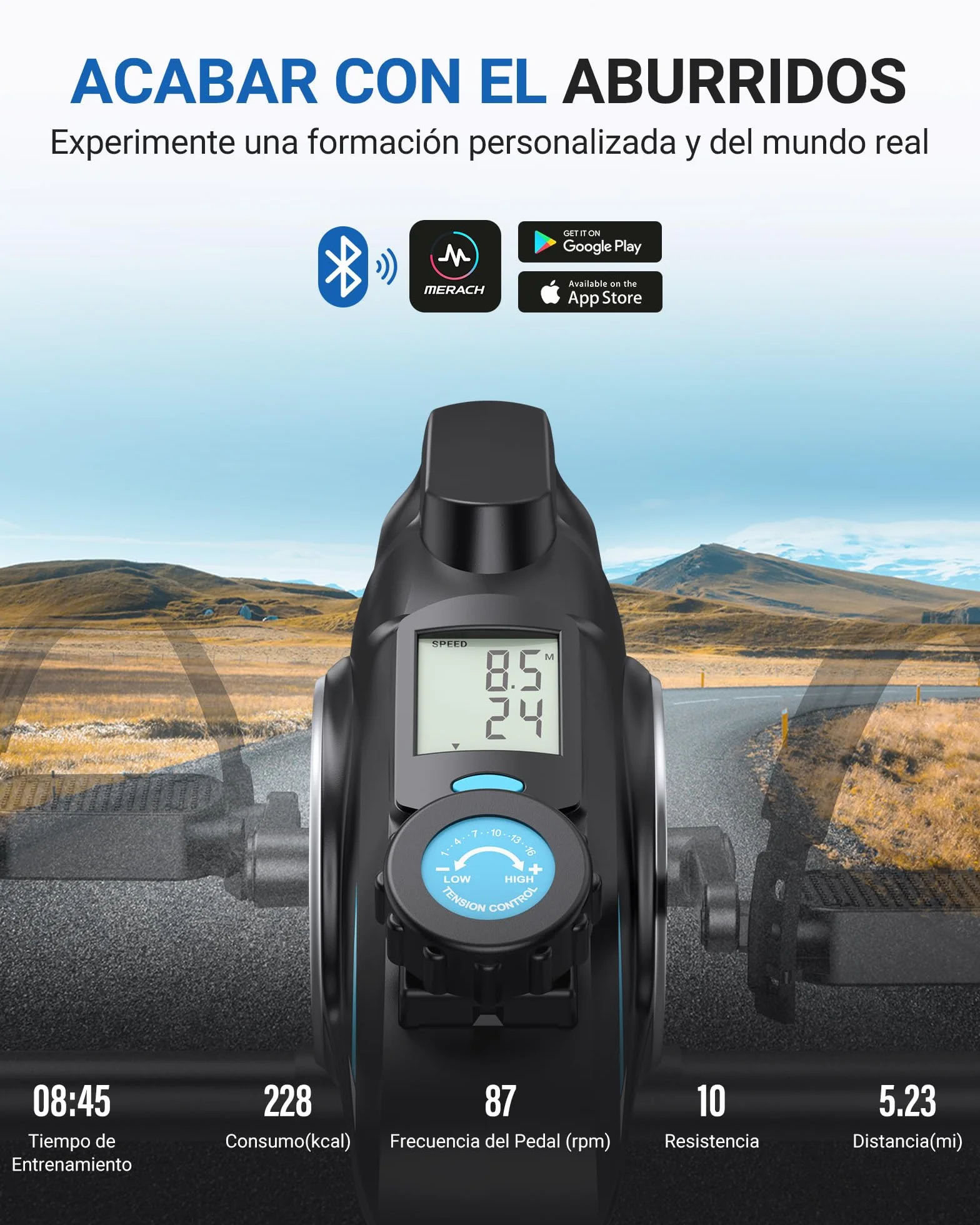 MERACH Pedaleador, Mini Bicicleta Estática con 2 Bandas de Resistencia, Pedales Estaticos Personas Mayores con Tapete Antideslizante, Dispositivo de Ejercicios para el Hogar y la Oficina