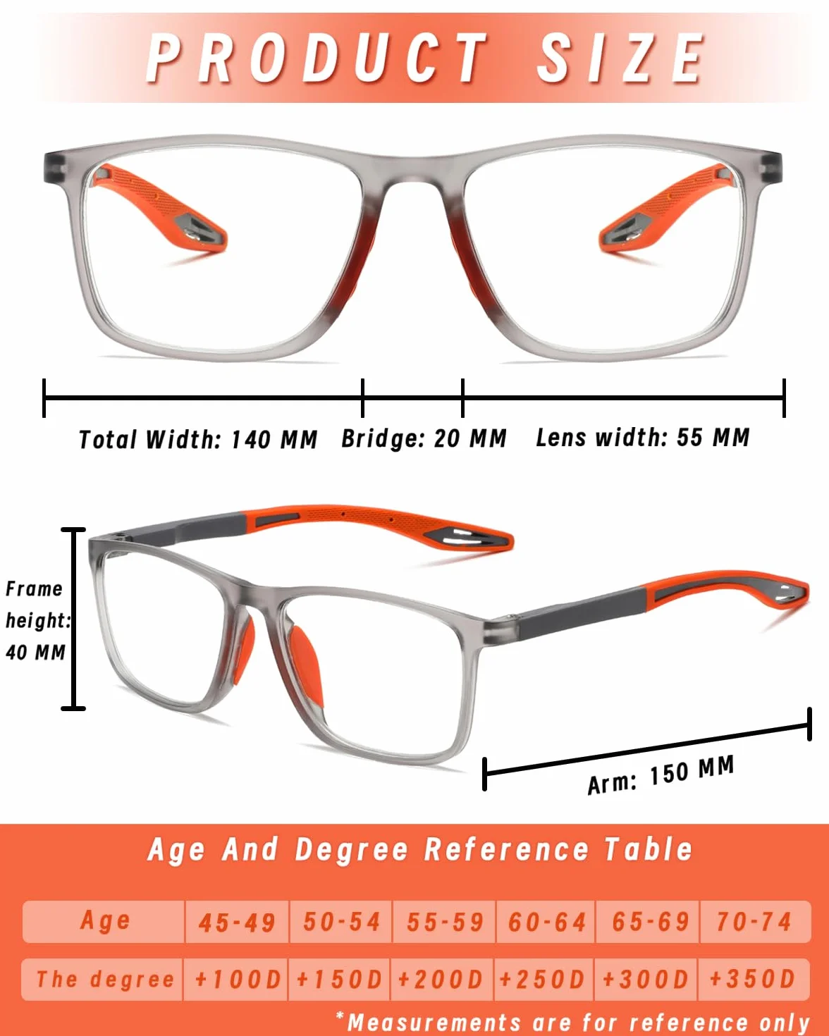 Hubeye Gafas de lectura deportiva ultraligeras anti luz azul 1.50 Pares