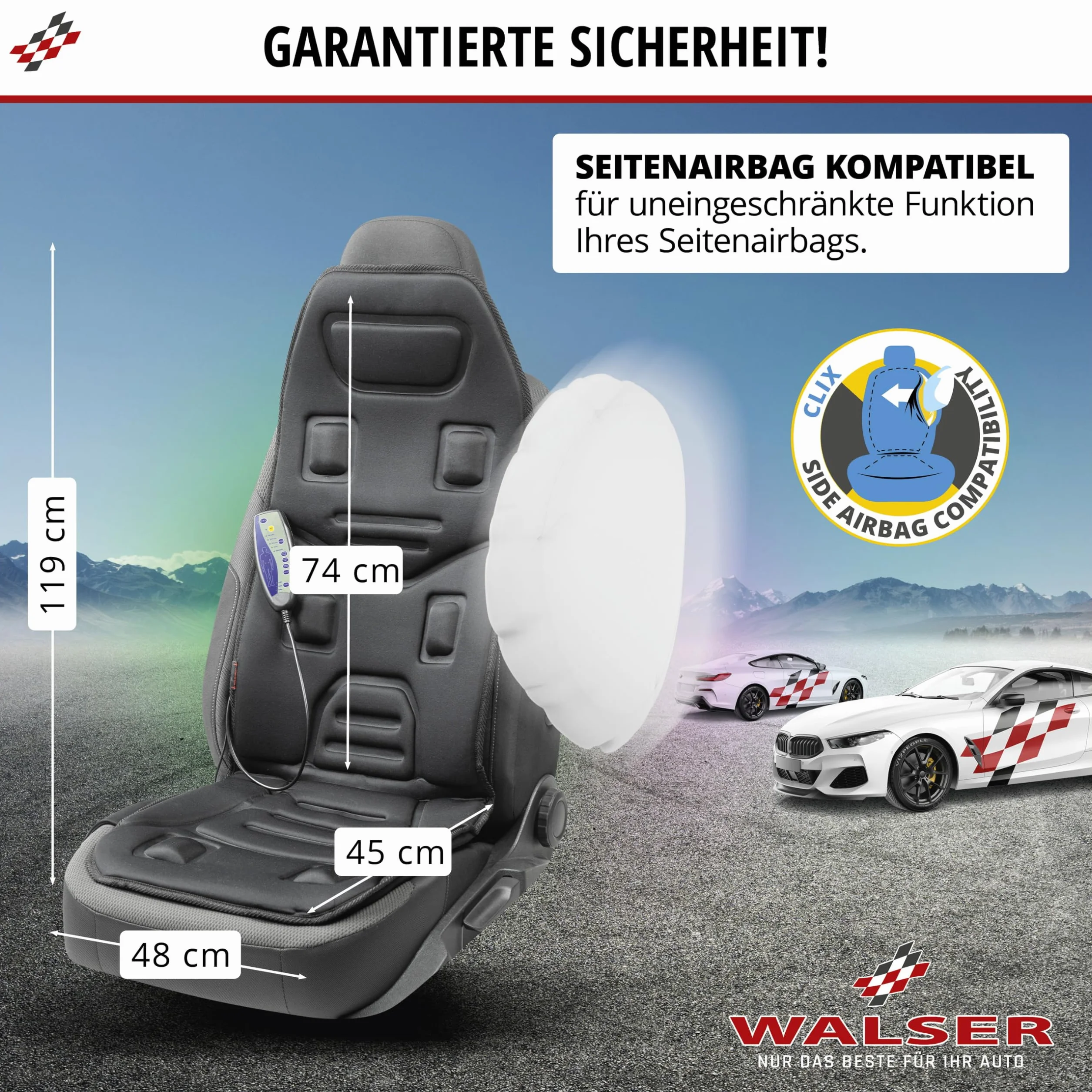 Walser Funda de Asiento Relax Drive 5 Programas de Masaje
