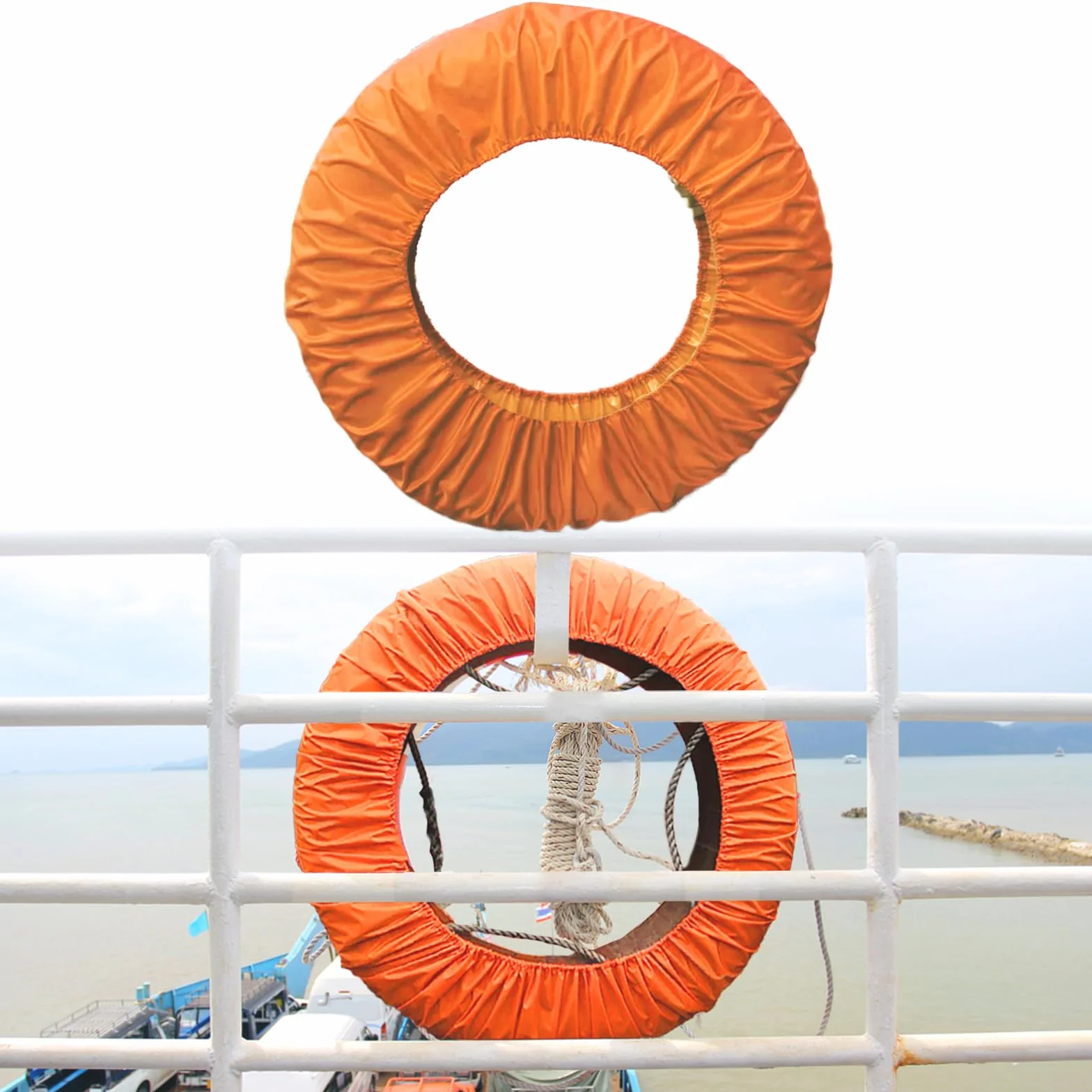 Cubierta de boya salvavidas para anillo de barco, fundas protectoras para alberca, accesorios de arañazos y rozaduras, 37 pulgadas de diámetro