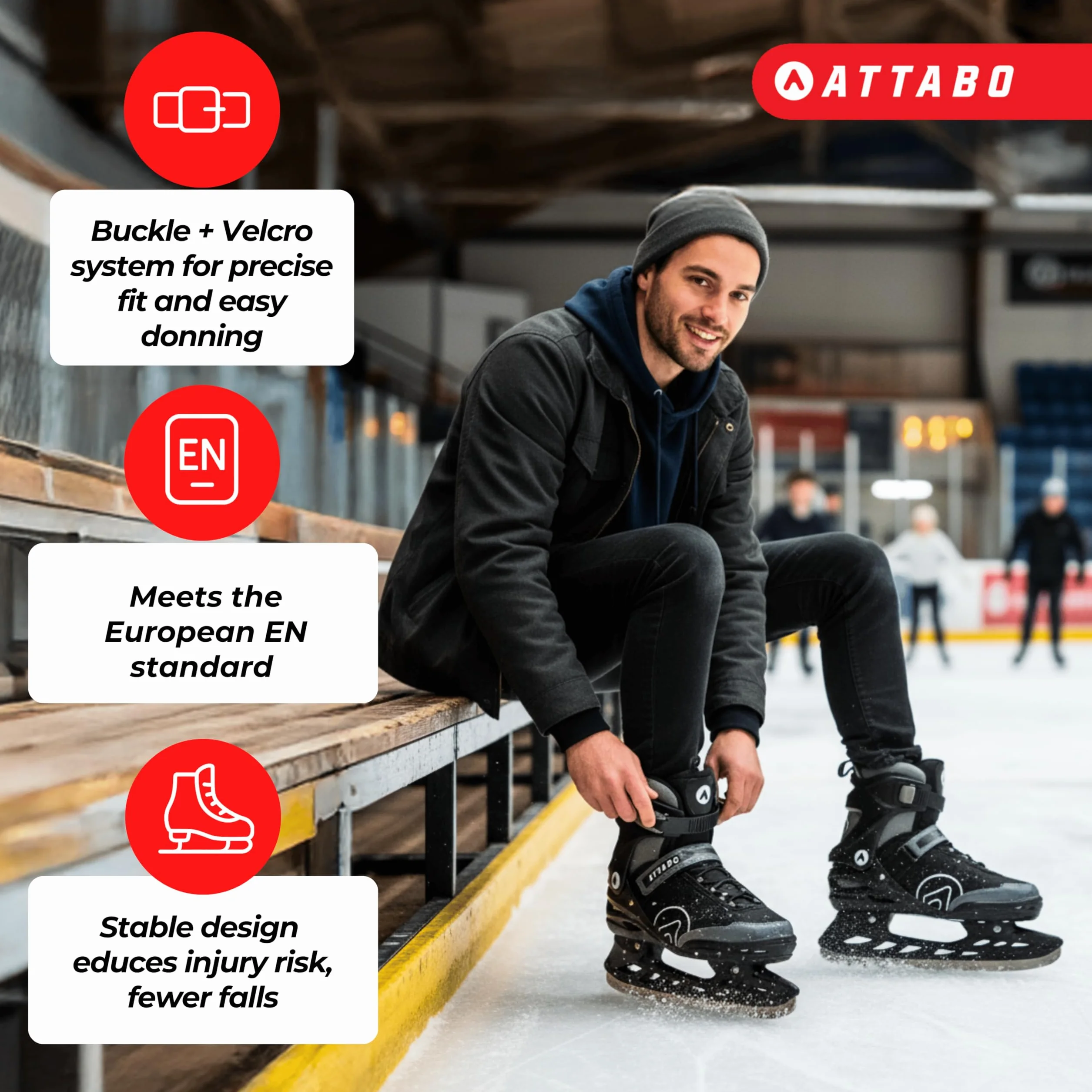 ATTABO Tora Patines de Hielo Hombre