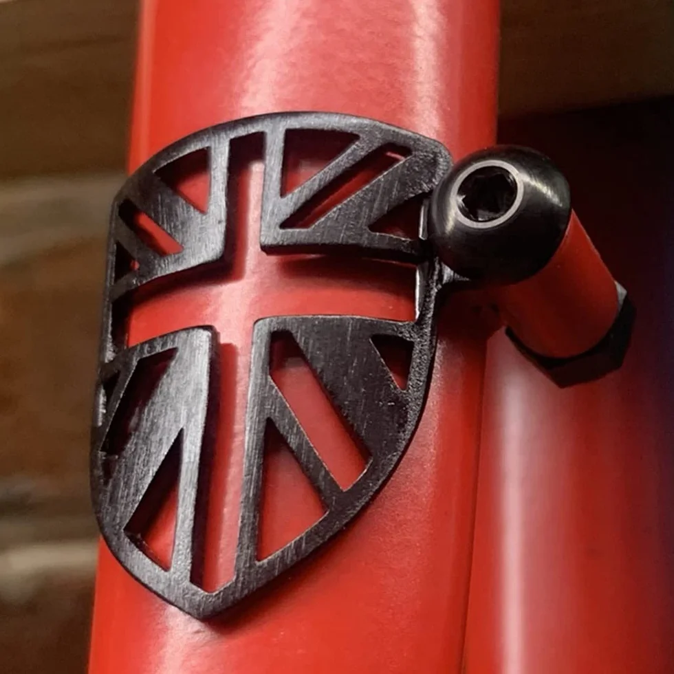 Pegatinas de aleación de aluminio BMX para brompton pegatina Horquilla soporte inferior horquilla trasera evita la fricción para brompton proteger (negro)