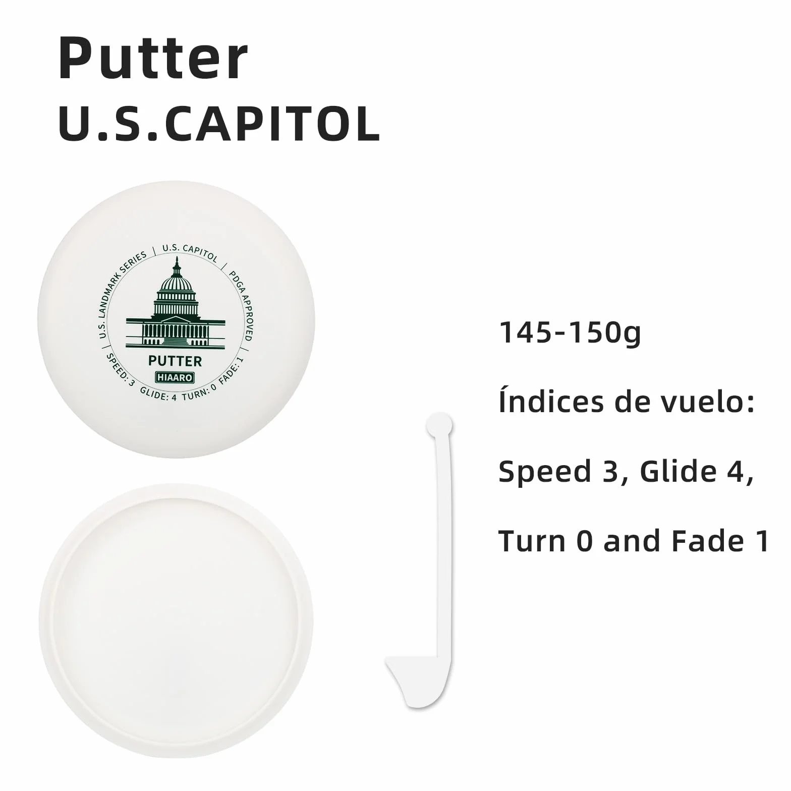 PDGA Juego de discos de golf – Driver, rango medio, putter para exteriores y patio