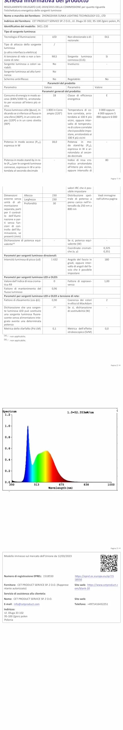 NIBSHOOM Plafón LED Techo con Sensor de Movimiento 18W IP44 3000K/4000K/6500K Impermeable Ø22cm