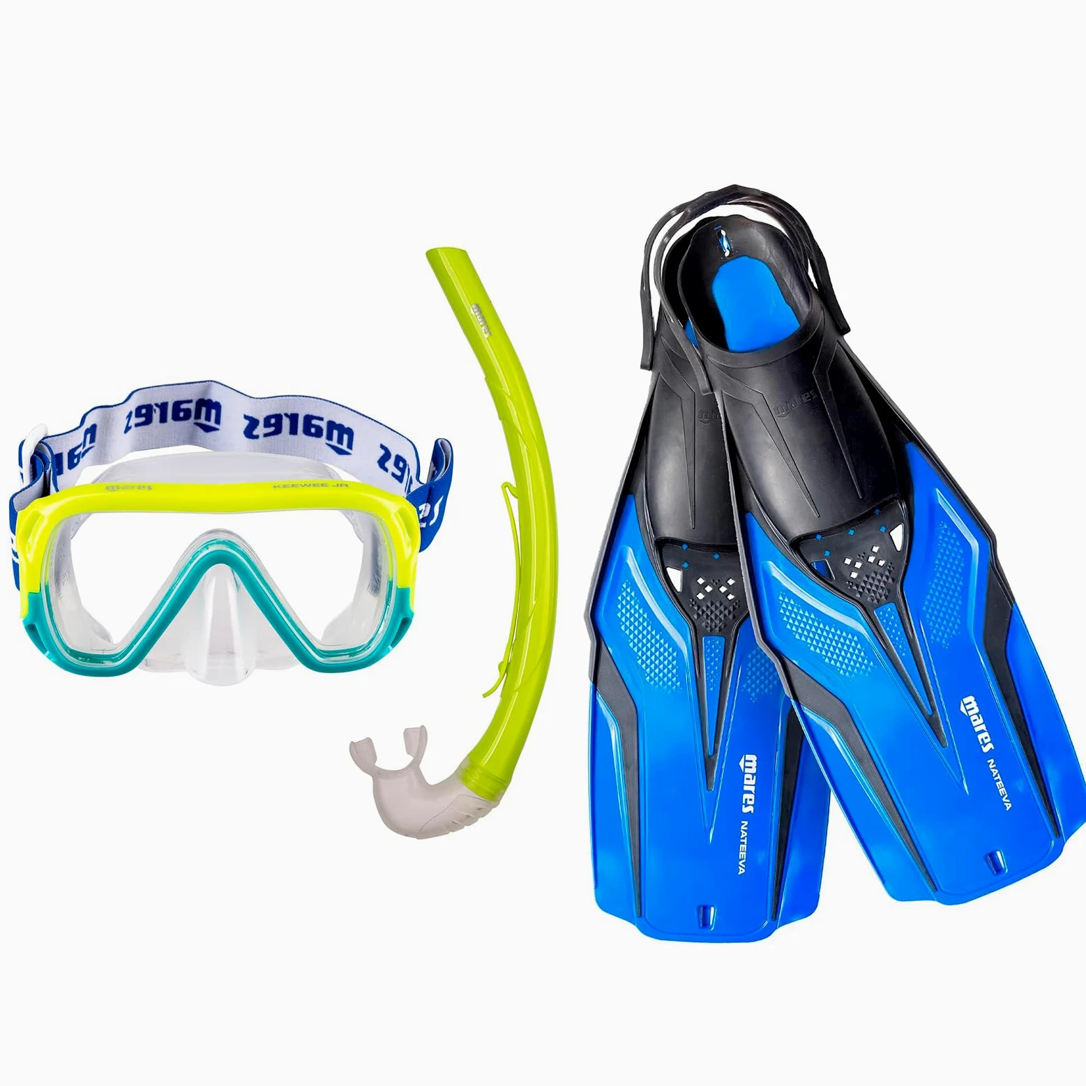 Mares Set Nateeva Keewee Jr Juego de Snorkel, Unisex-Youth