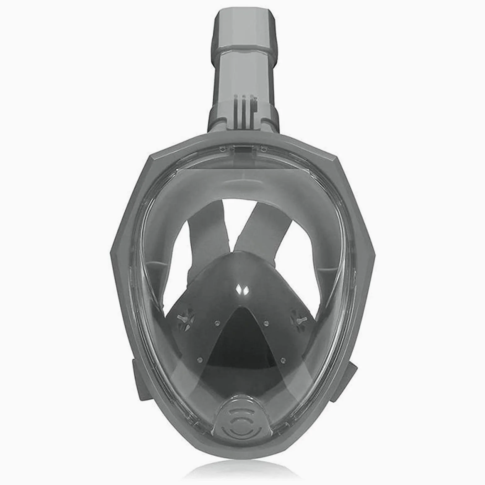 Máscara de Buceo Full Face 180 Seaview Snorkel Mask Antifog Snorkeling Mask Anti Leak Snorkel Equipo de natación submarina para Adultos y niños (Gris S/M)