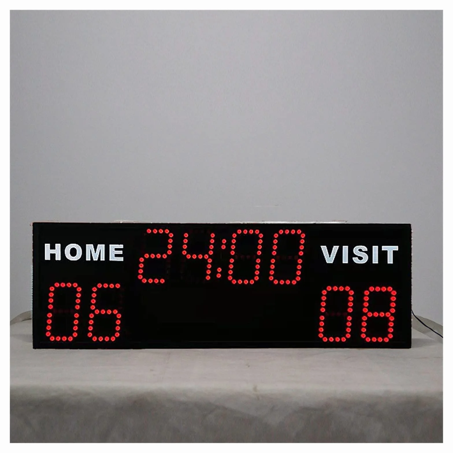 Marcador electrónico LED para exteriores, fútbol, multifunción, temporizador cuenta regresiva, montado en pared